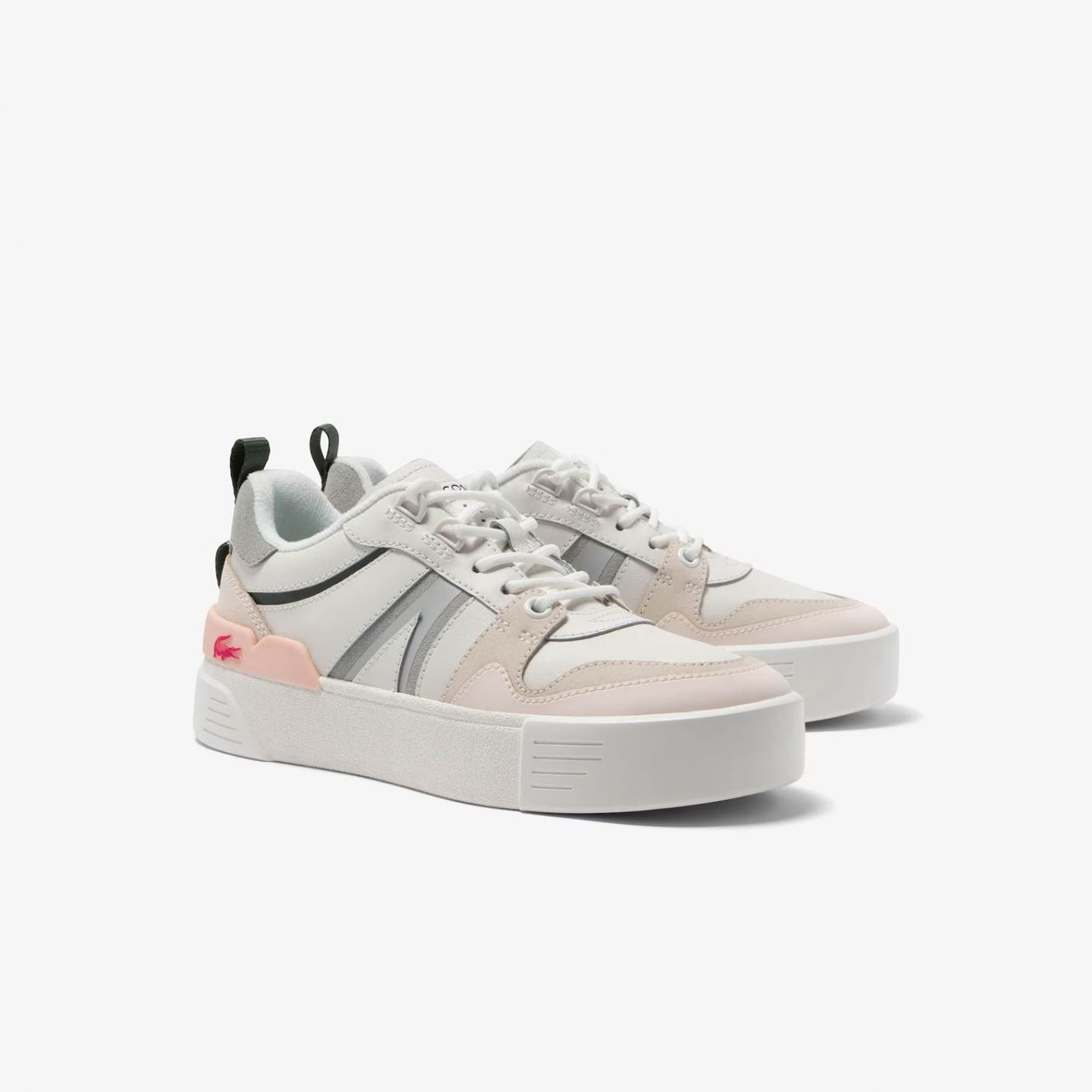 Lacoste Sneakers in pelle a rete L002 White/Light Grey