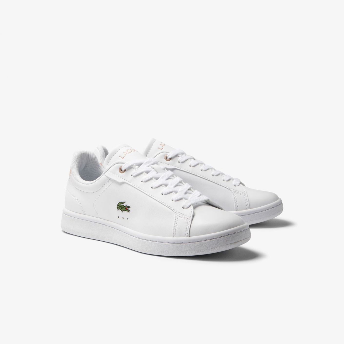 Lacoste Sneakers in pelle Carnaby Pro White/Light Pink da Donna