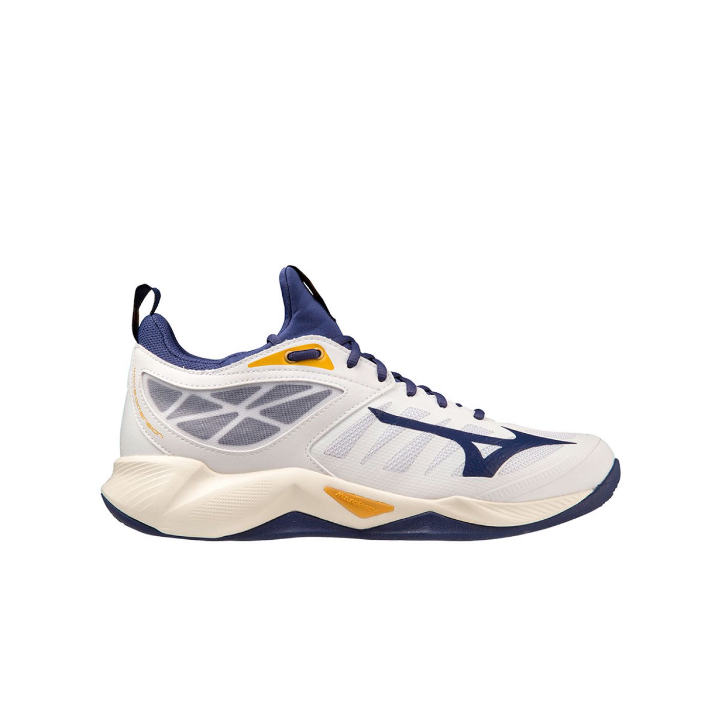 Mizuno Wave Dimension White/Blueribbon/MP Gold Men's