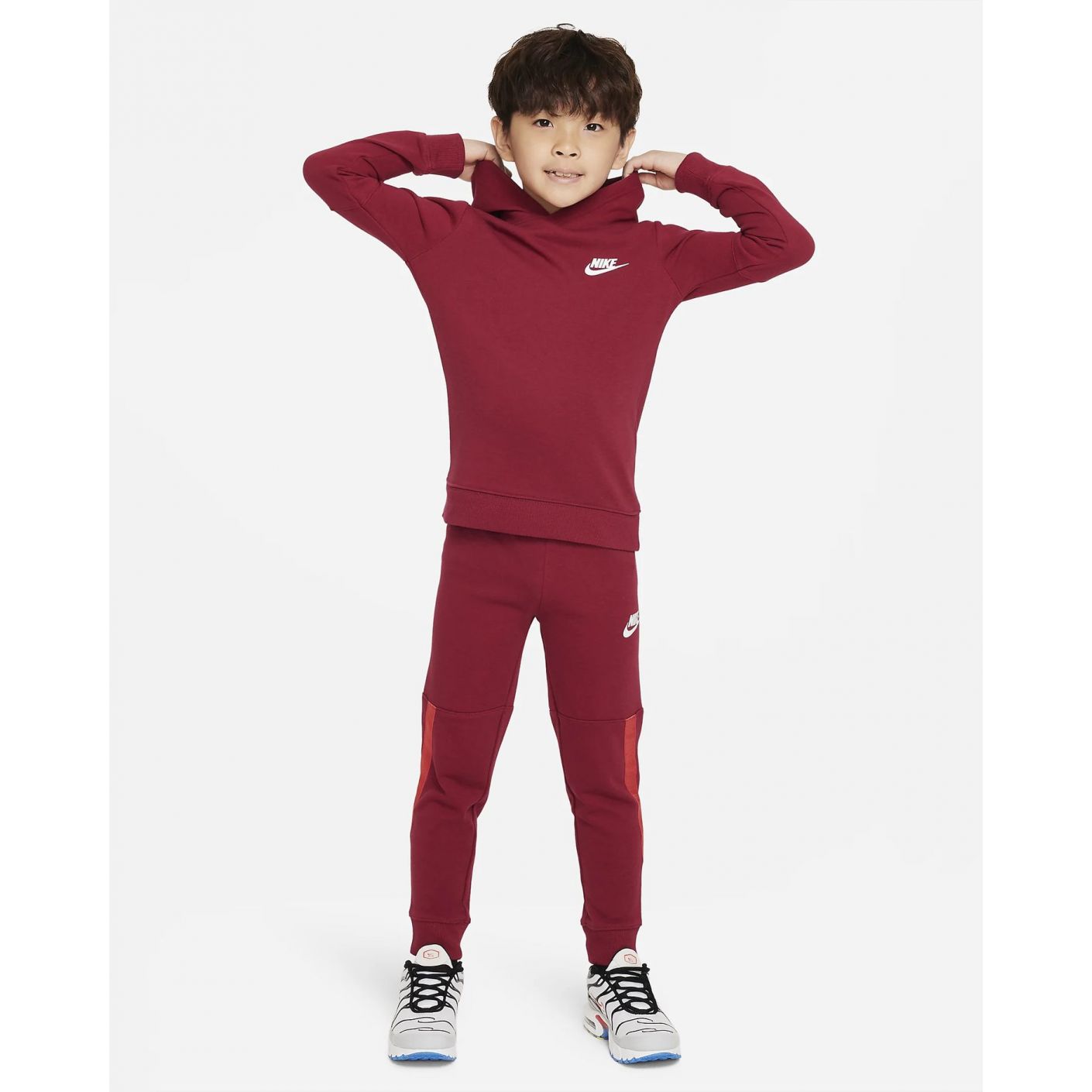 Nike Red French Terry Tracksuit for Children
