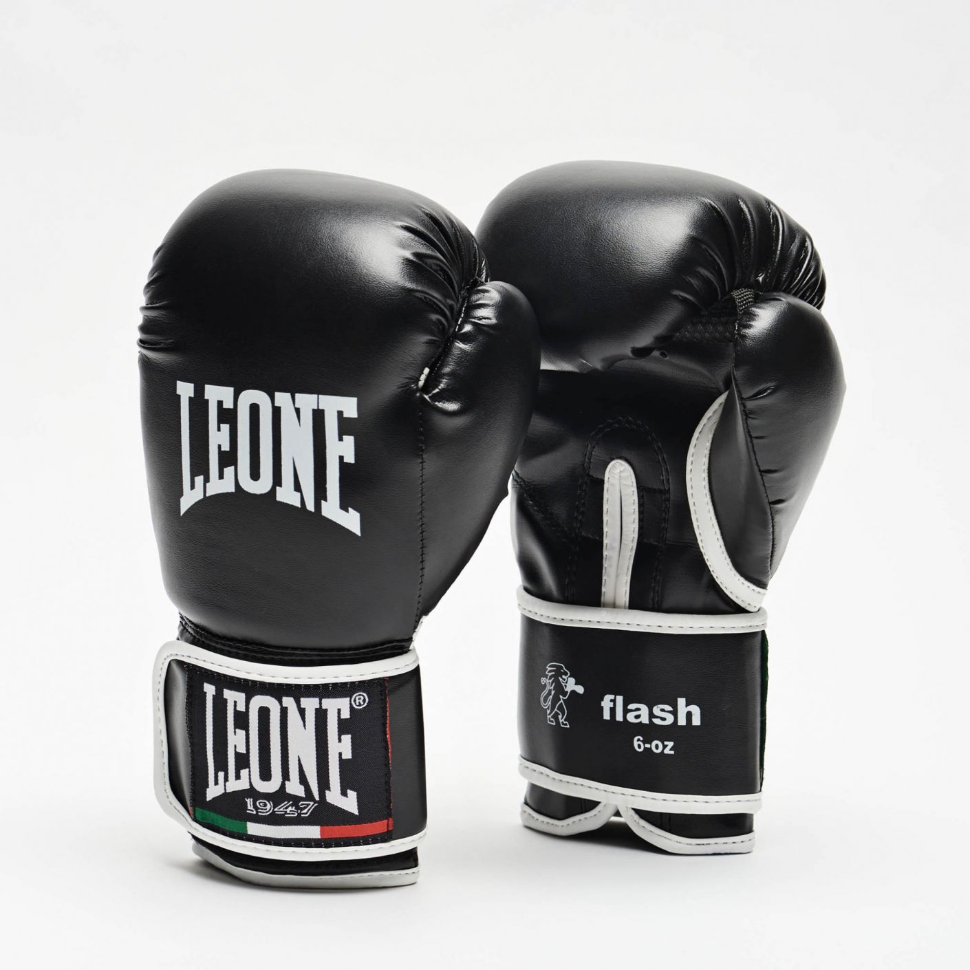 Leone Flash Black Boxing Gloves for Kids