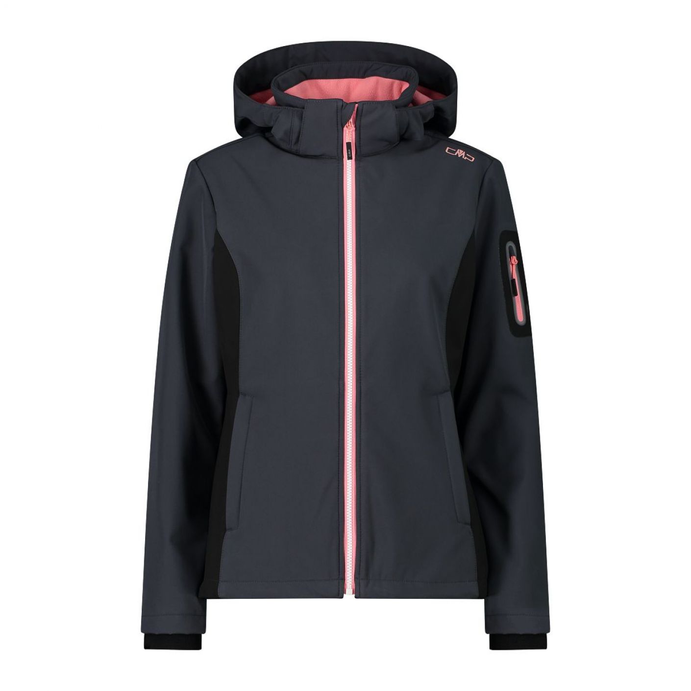 CMP Women's Softshell Jacket with Detachable Hood Titanium-Pink