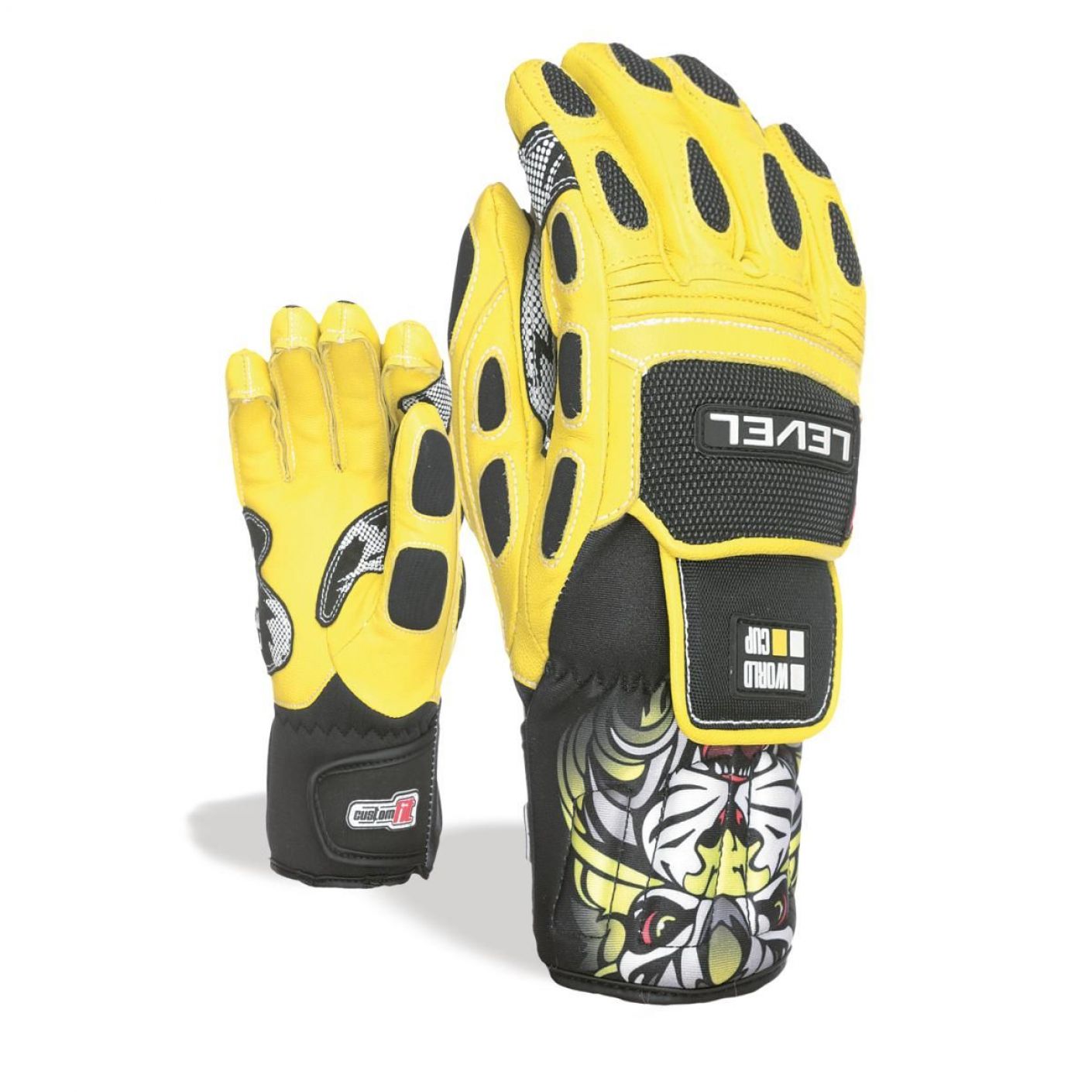 Level Kids' Worldcup CF Ski Gloves Yellow