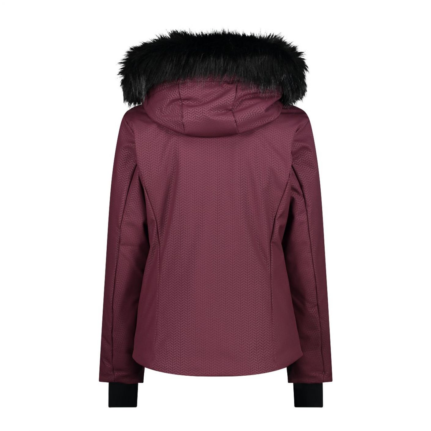 CMP Women's Burgundy Softshell Ski Jacket with Detachable Hood