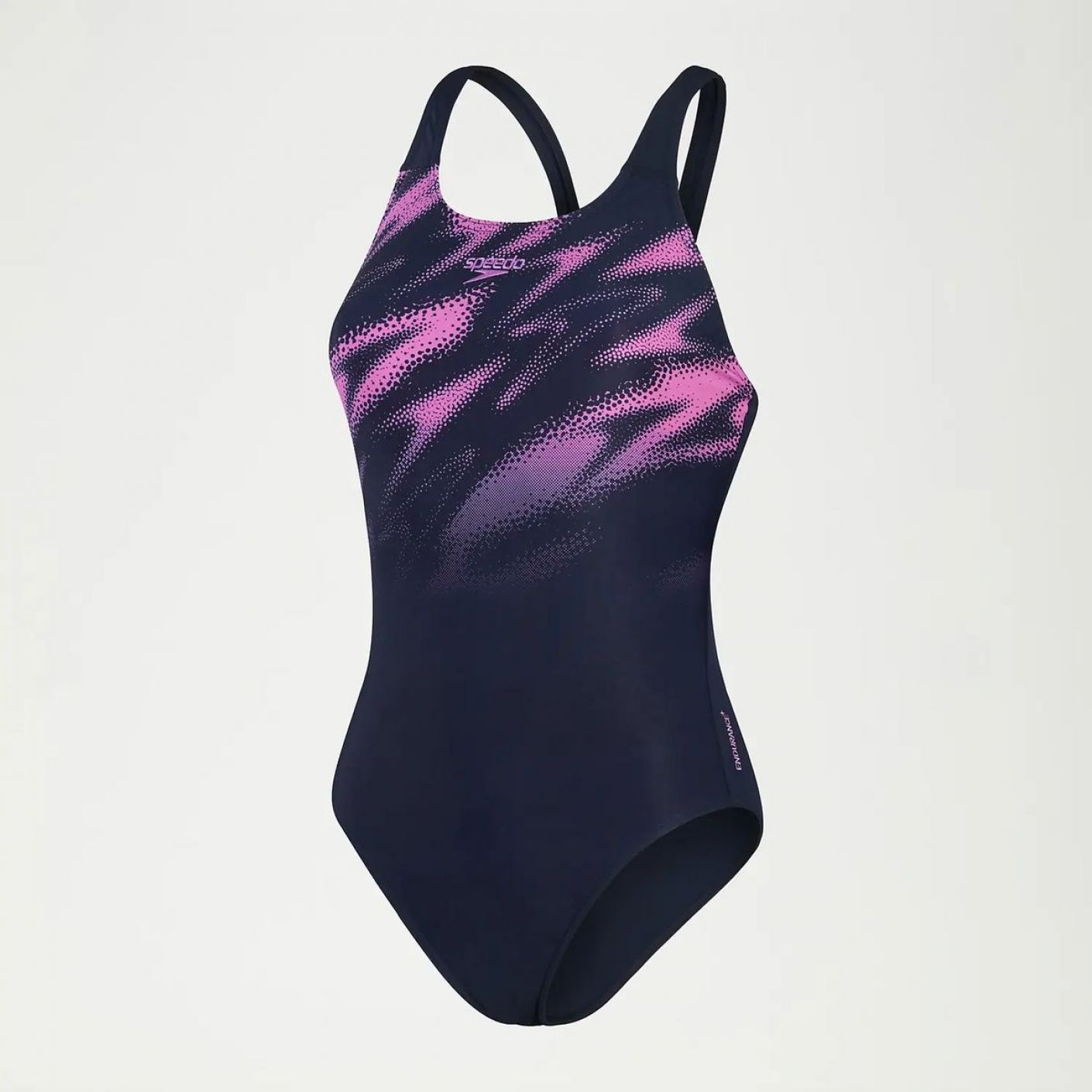 Speedo Costume Hyperboom Placement Muscleback Blu Navy/Porpora da Donna