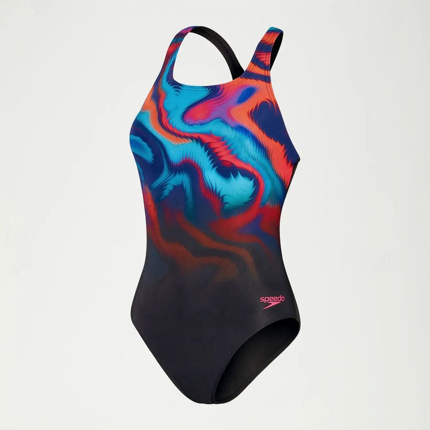 Speedo Costume Medalist fantasia Nero/Blu da Donna 