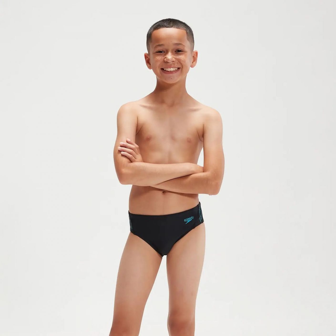 Speedo Hyper Boom 6.5cm Black/Blue Kids Briefs