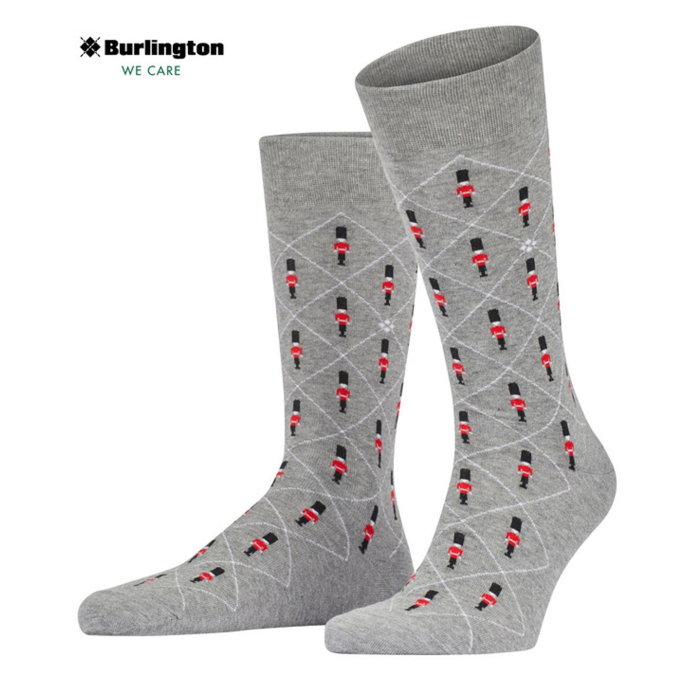 Burlington Royal Guard Print Socks Grey