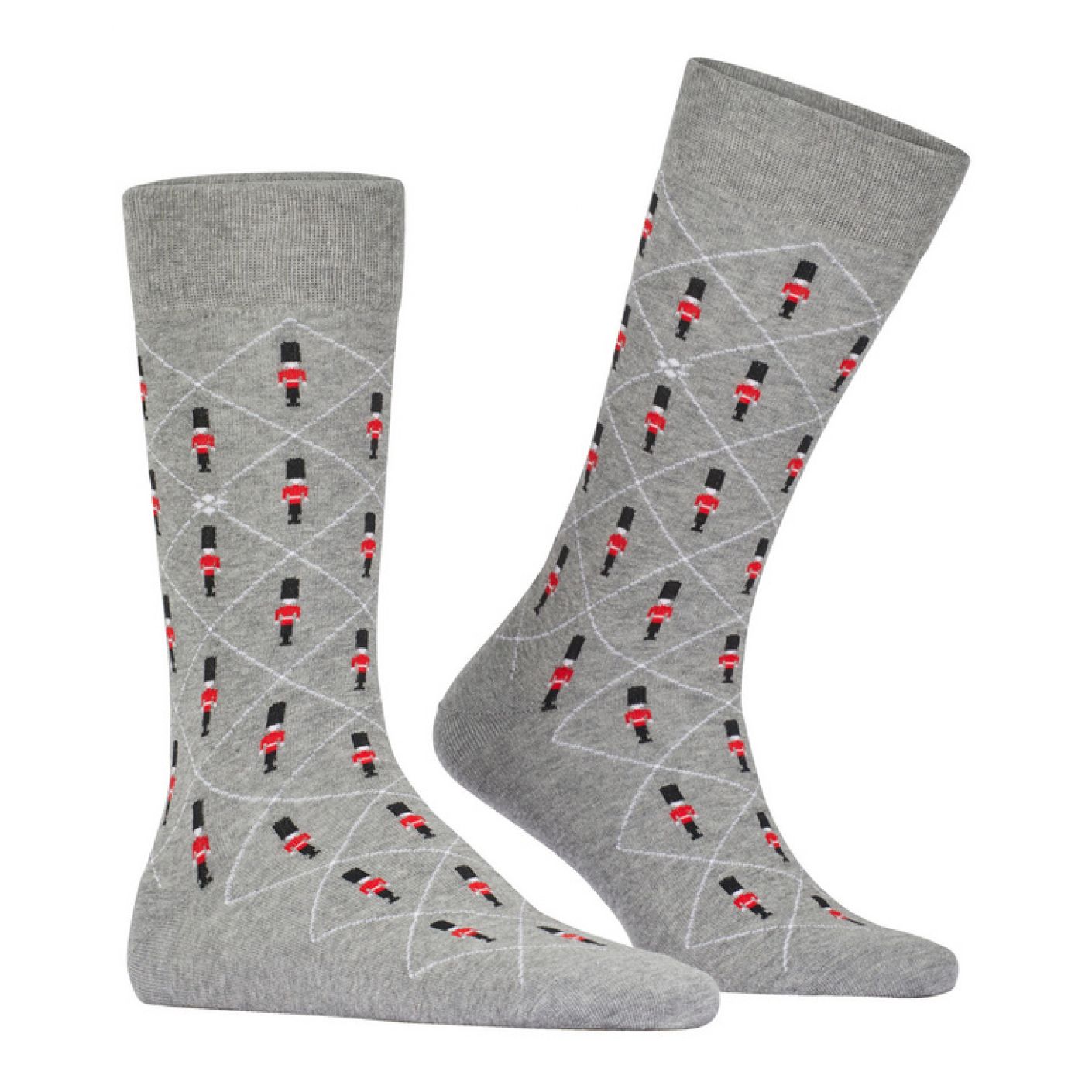 Burlington Royal Guard Print Socks Grey