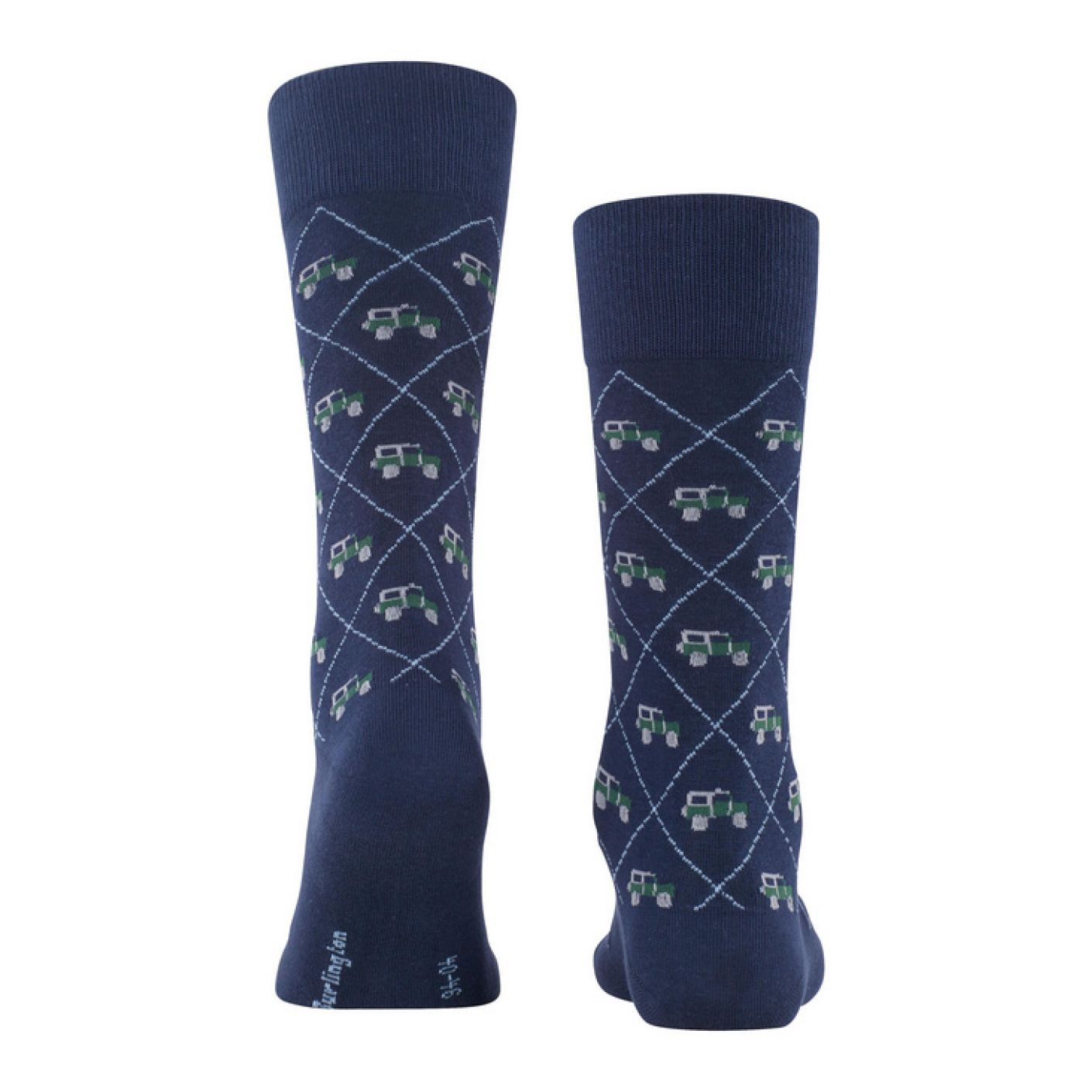 Burlington Blue Car Print Socks