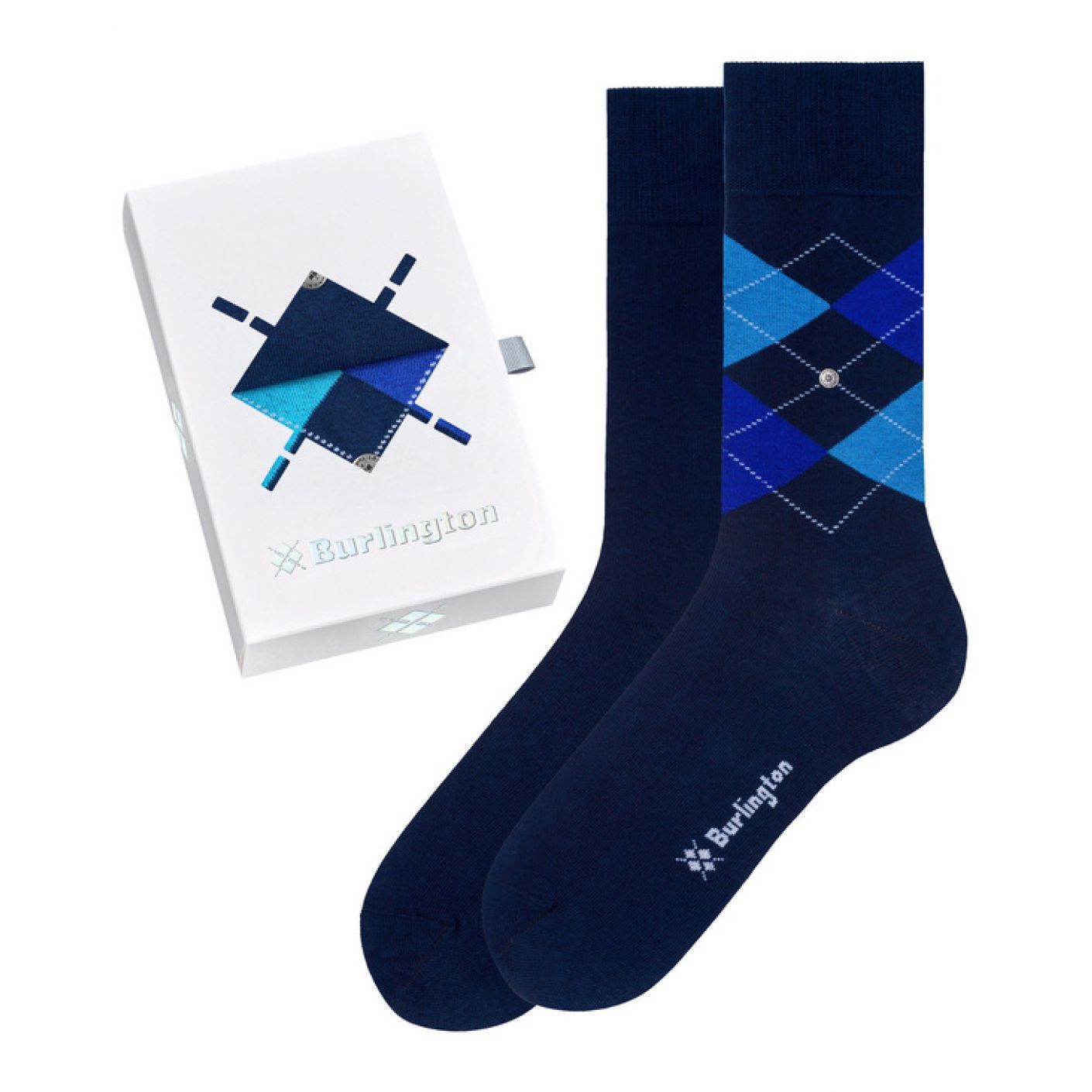 Burlington Basic Socks Gift Box 2 Pairs Blue