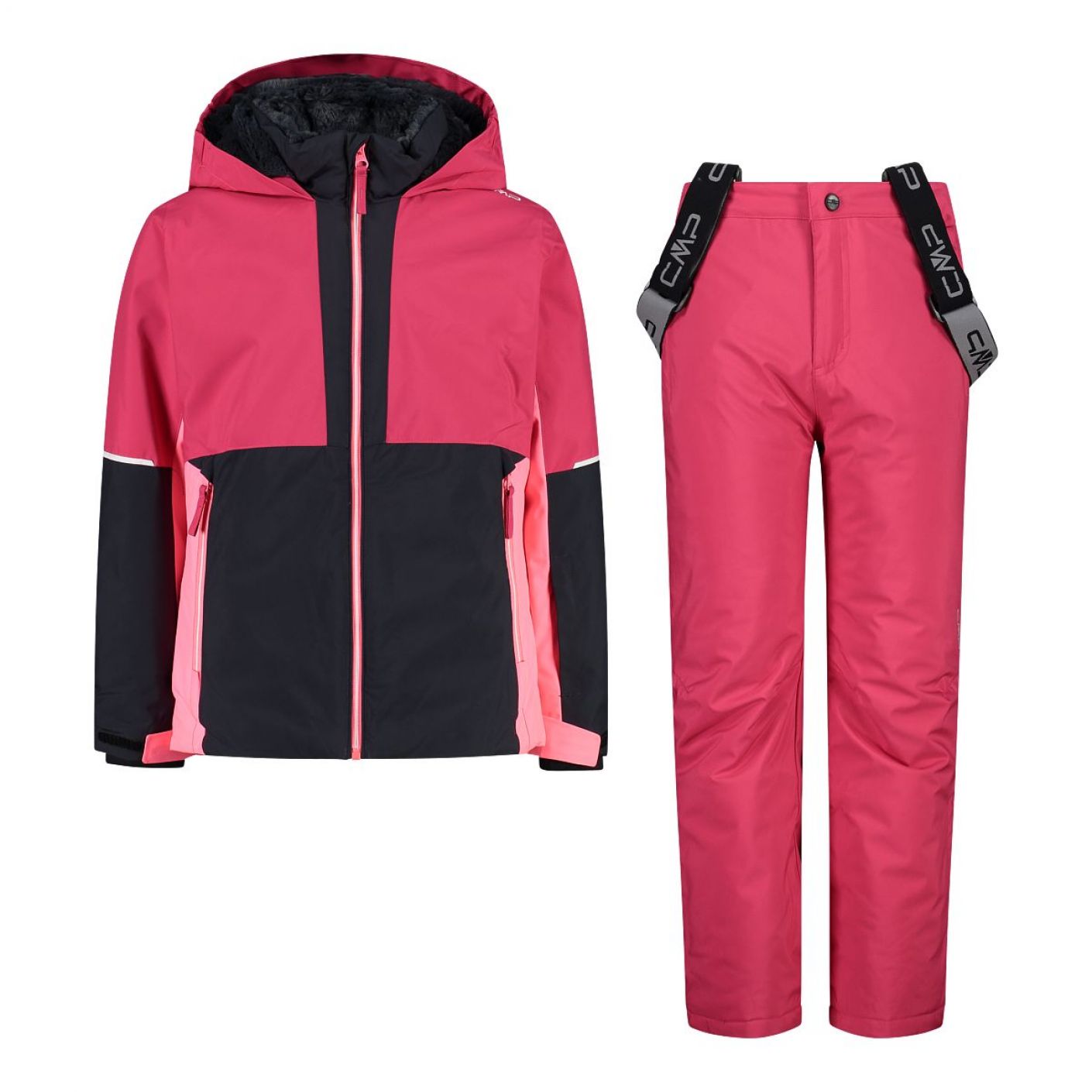 CMP Pink Twill Ski Suit for Girls