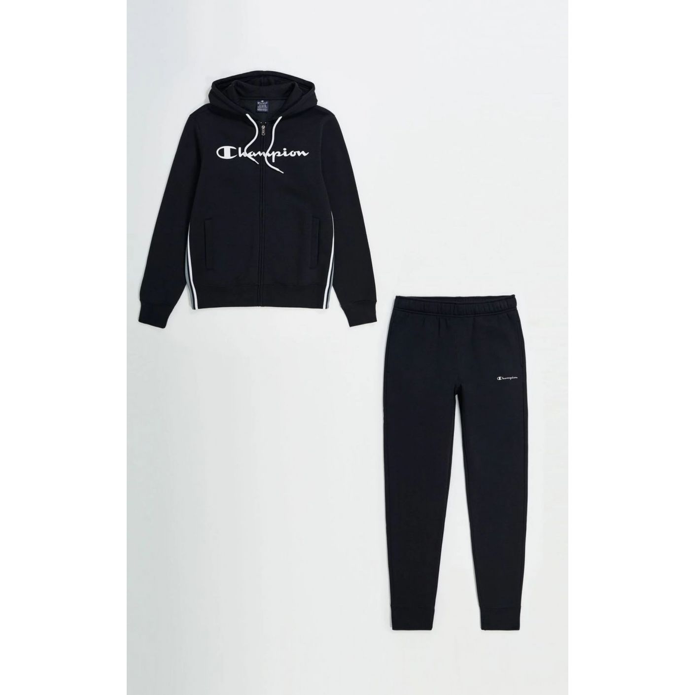 Champion Full Zip Tracksuit with Fleece Lining Black for Men