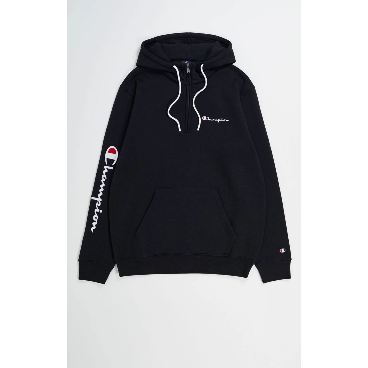 Champion Men s Black Arm Logo Hoodie