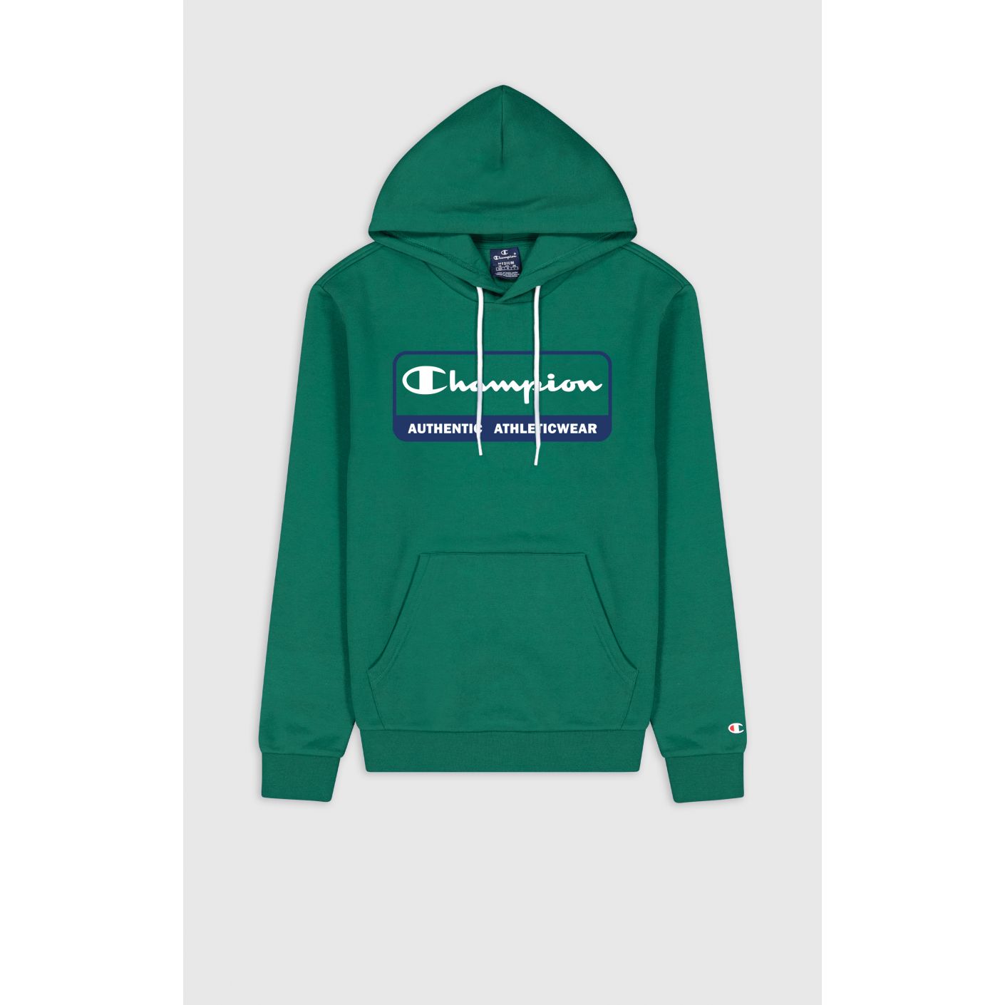 Champion Felpa con cappuccio e logo Verde da Uomo