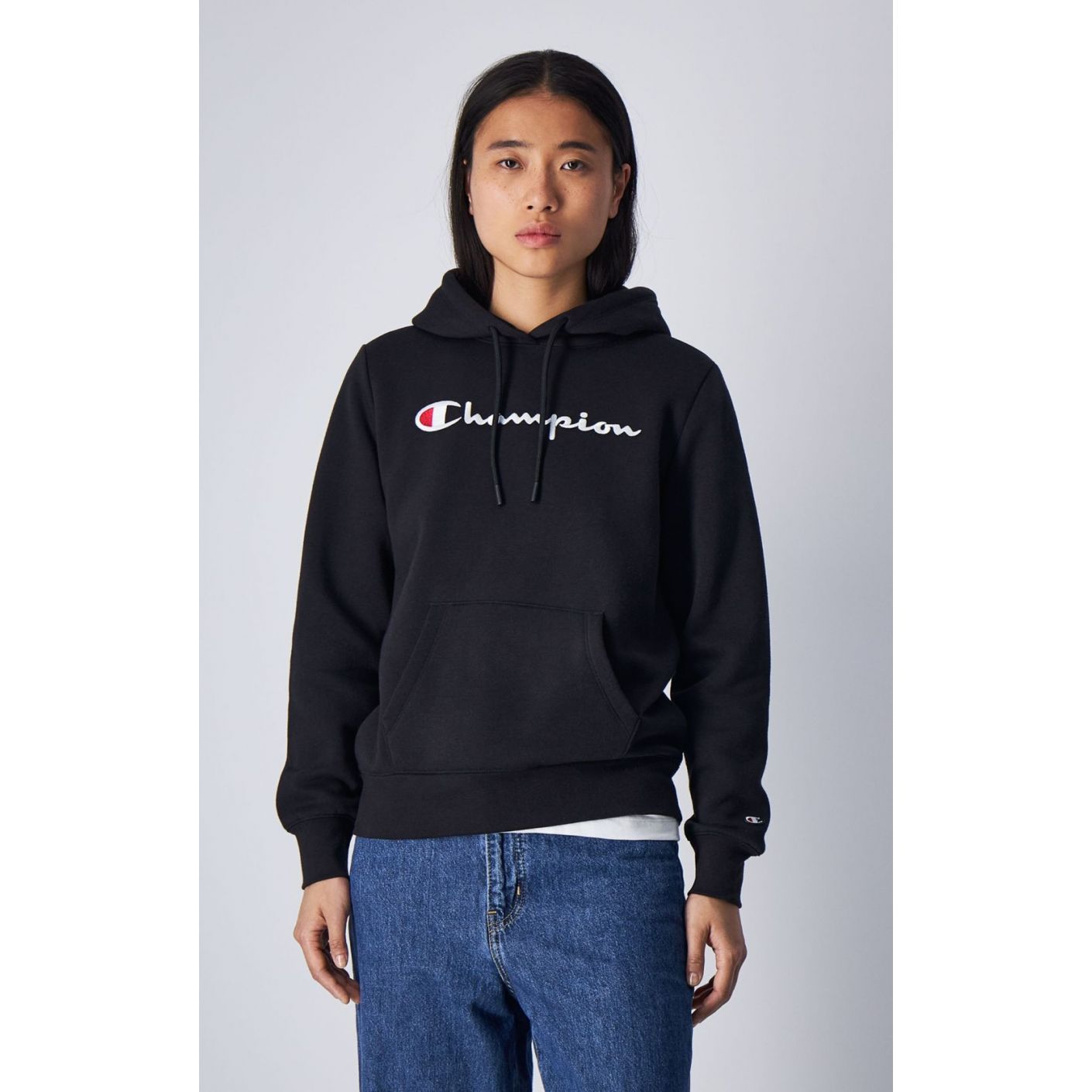 Champion hoodie women black sale