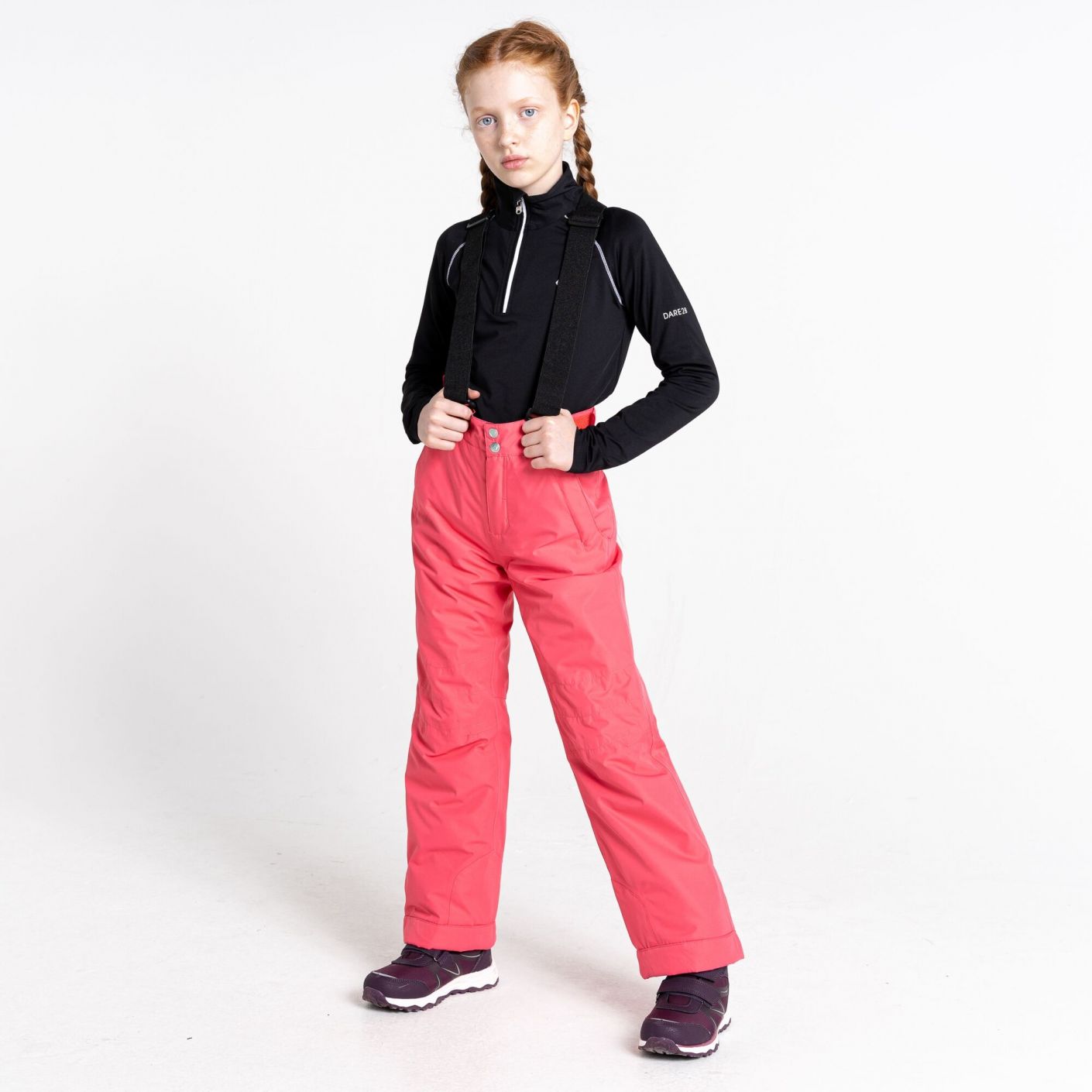 Dare2b Motive Waterproof Insulated Geranium Pink Dungarees for Girls