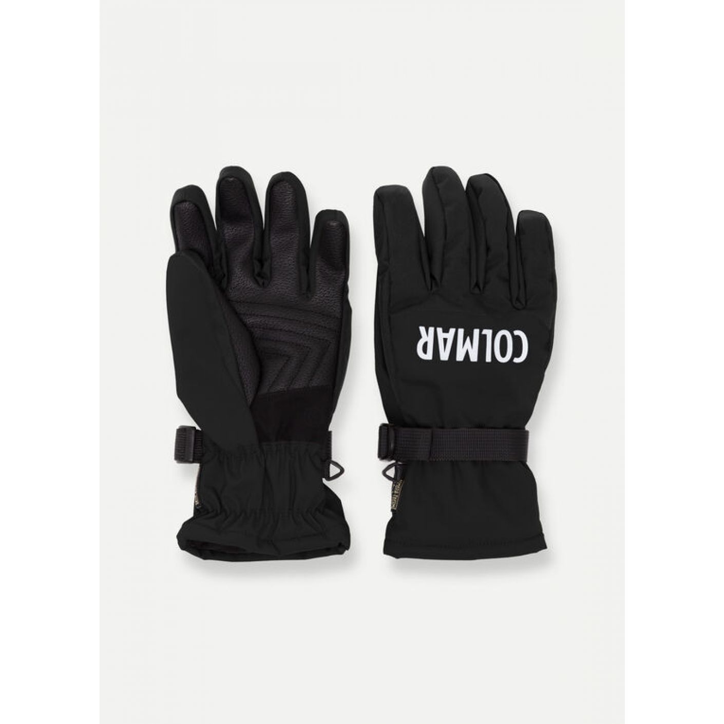 Colmar Men's Black Stretch Fabric Padded Ski Gloves