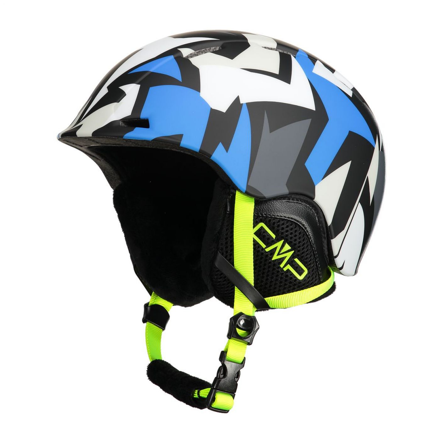 CMP XJ-4 Ski Helmet Blue/Fluorescent Yellow for Children