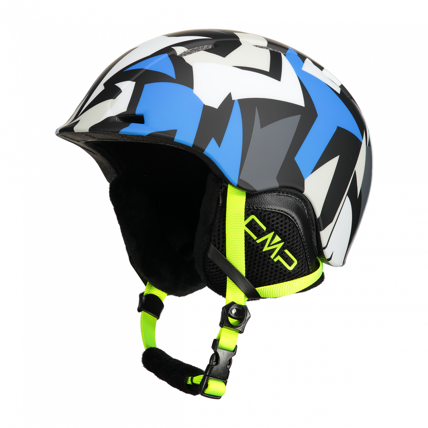 CMP XJ-4 Ski Helmet Blue/Fluorescent Yellow for Children