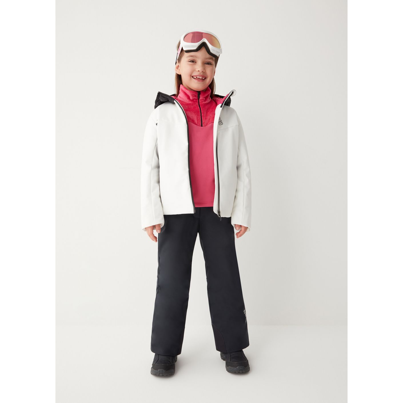 Colmar Kids Ski Jacket with Quilted Inserts White for Girls