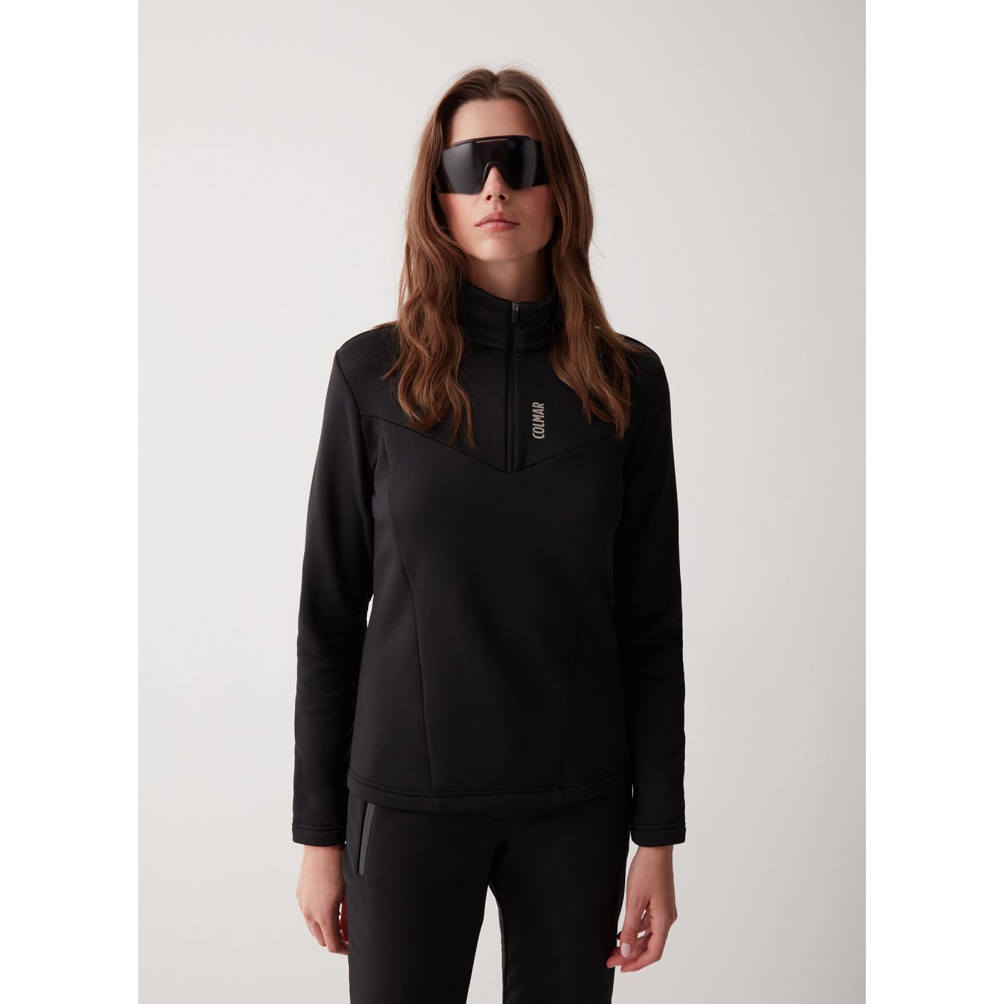 Colmar Women's Black Half Zip Fleece Ski Sweatshirt