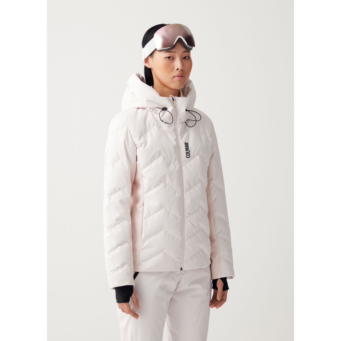 Colmar Giacca da Sci Stretch con Ampio Collo-Cappuccio Rosy Blossom da Donna