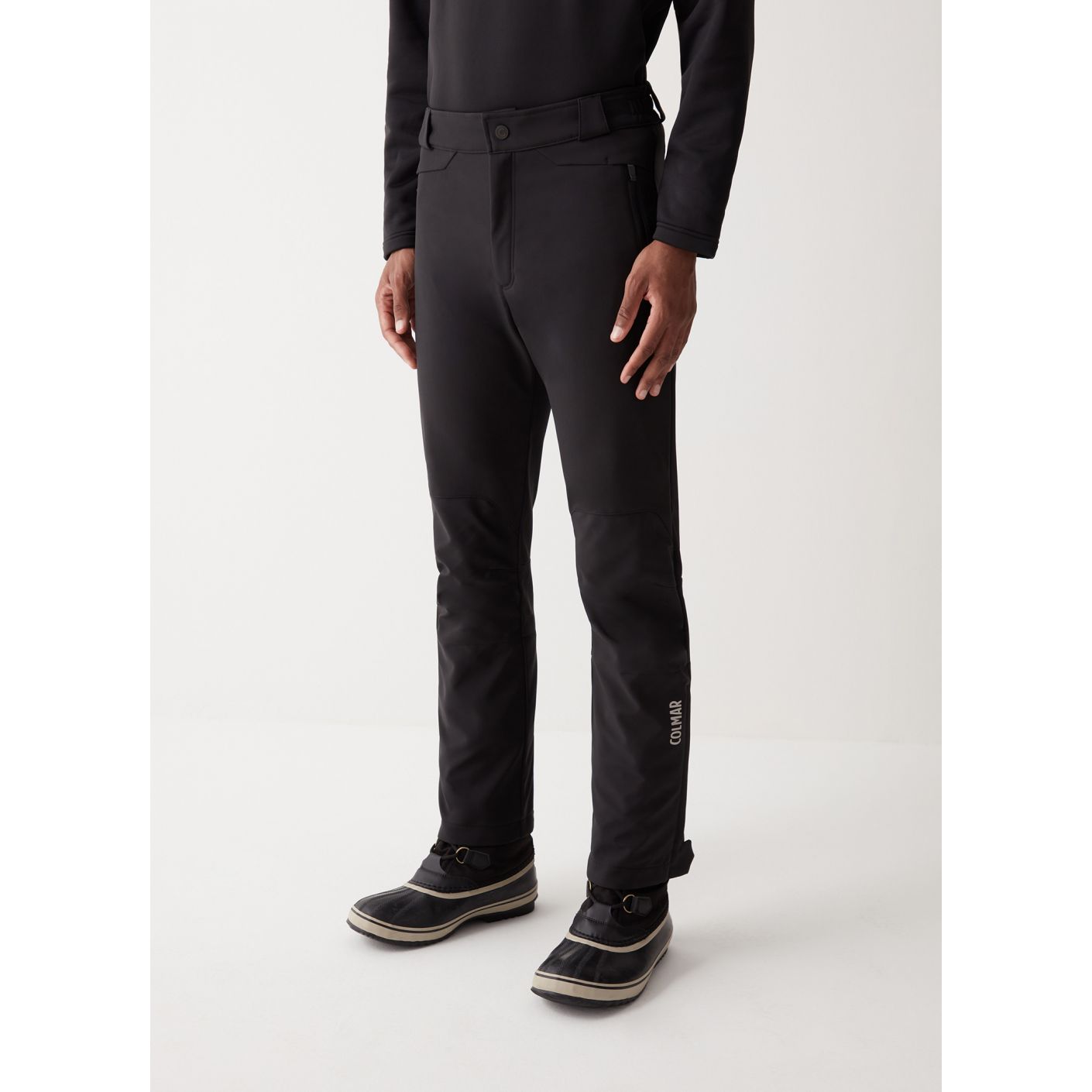 Colmar Pantaloni da Sci in Softshell con Ghetta Nero da Uomo