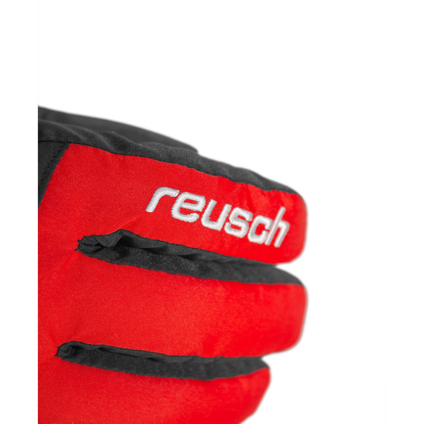 Reusch Alan Black/Fire Red Ski Gloves for Kids