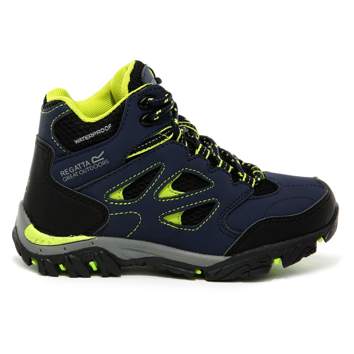 Regatta Holcombe Waterproof Mid Navy Lime Punch for Children