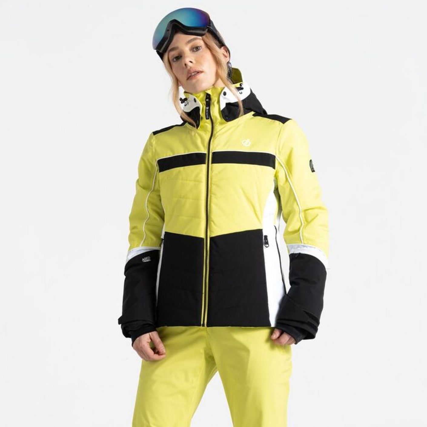 Dare2b Vitilized Yellow Plume Black Ski Jacket for Women