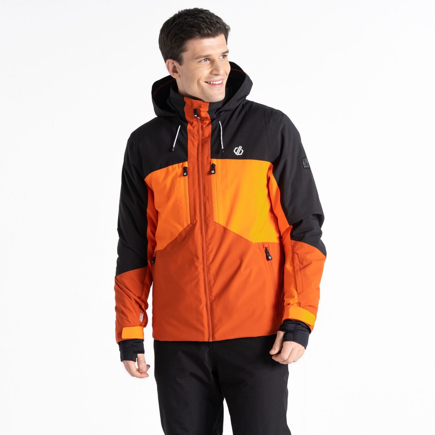 Dare2b Men's Slopeside Puffin Orange Black Ski Jacket