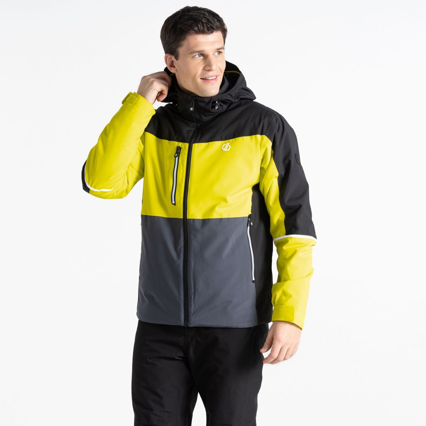 Dare2b Eagle Neon Yellow Black Ski Jacket for Men