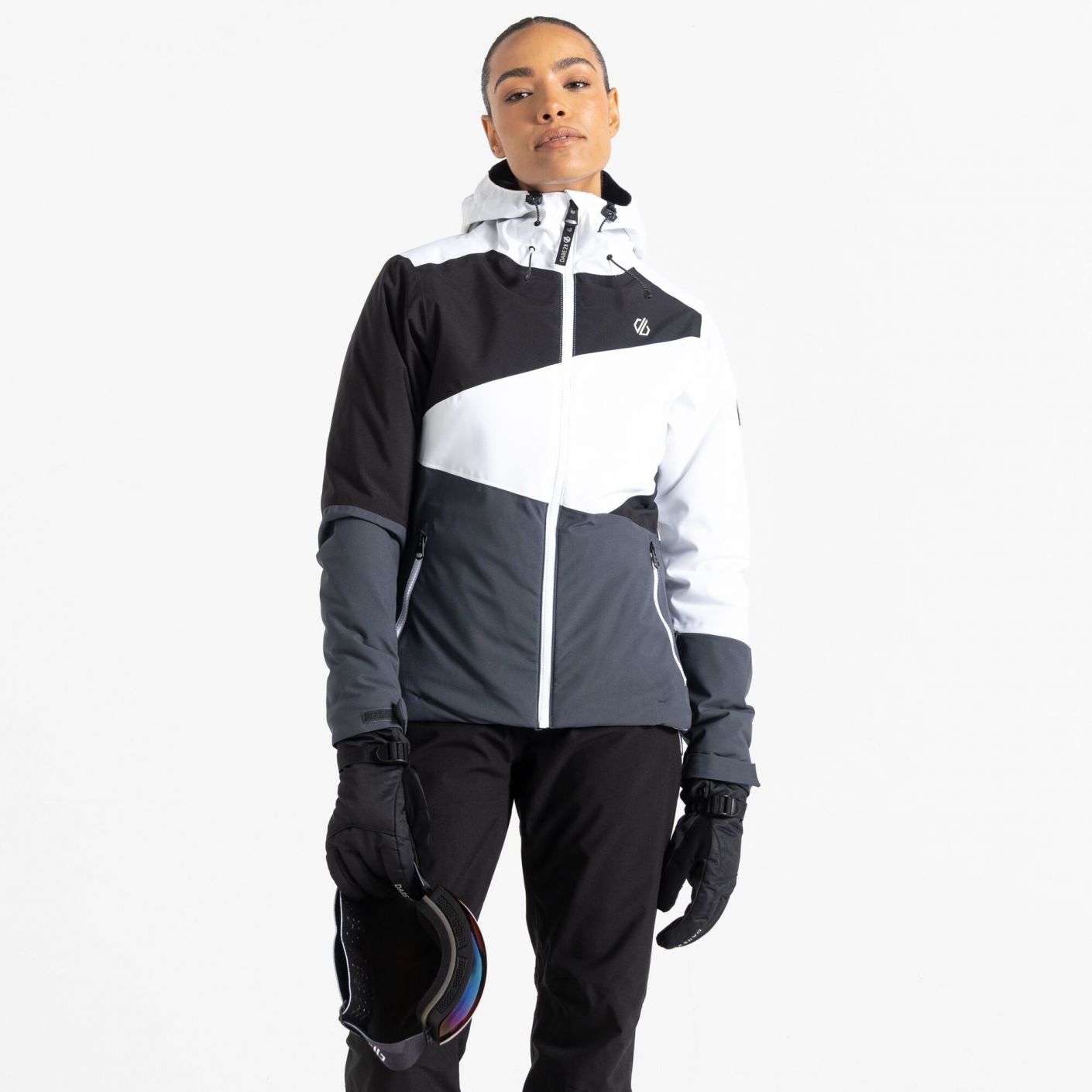 Dare2b Women's Ice White/Ebony/Grey Ski Jacket