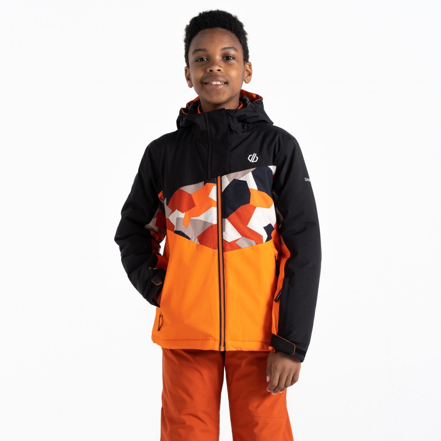 Dare2b Humor II Orange Black Camo Ski Jacket for Girls