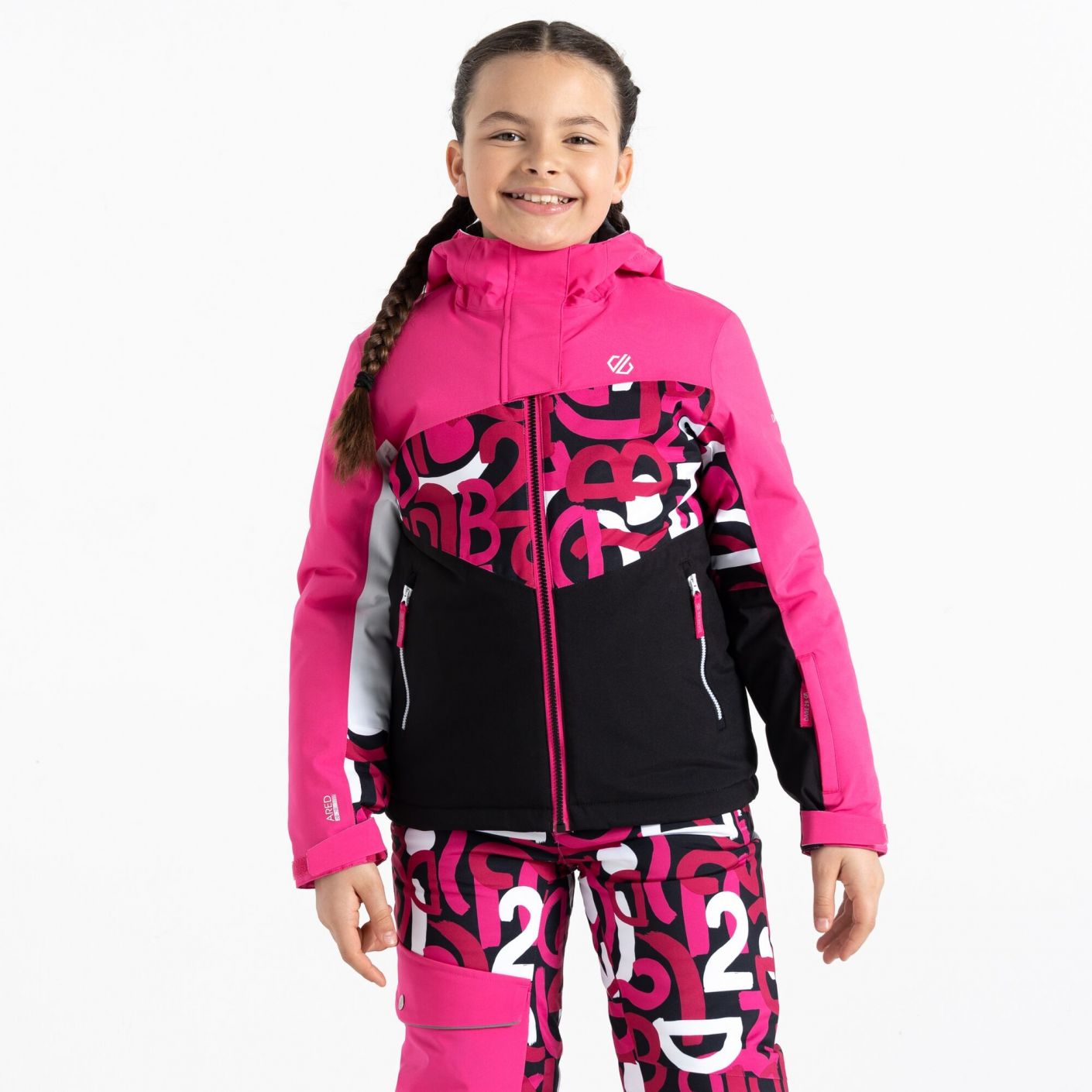 Dare2b Humor II Pink Graffiti Pink Ski Jacket for Girls