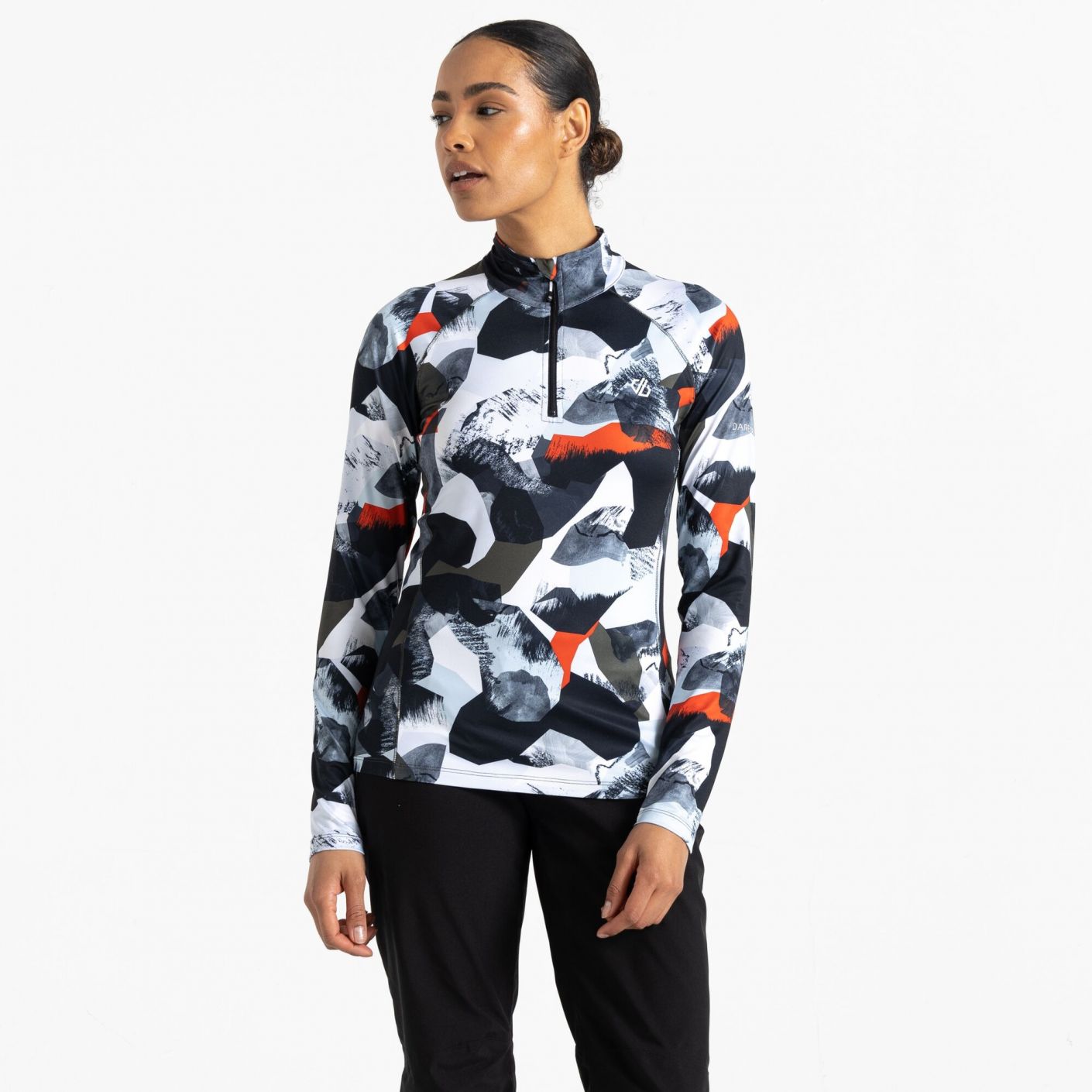 Dare2b Damen-Trikot „Divulge Core Stretch“ mit abstraktem Print in Lichen Green