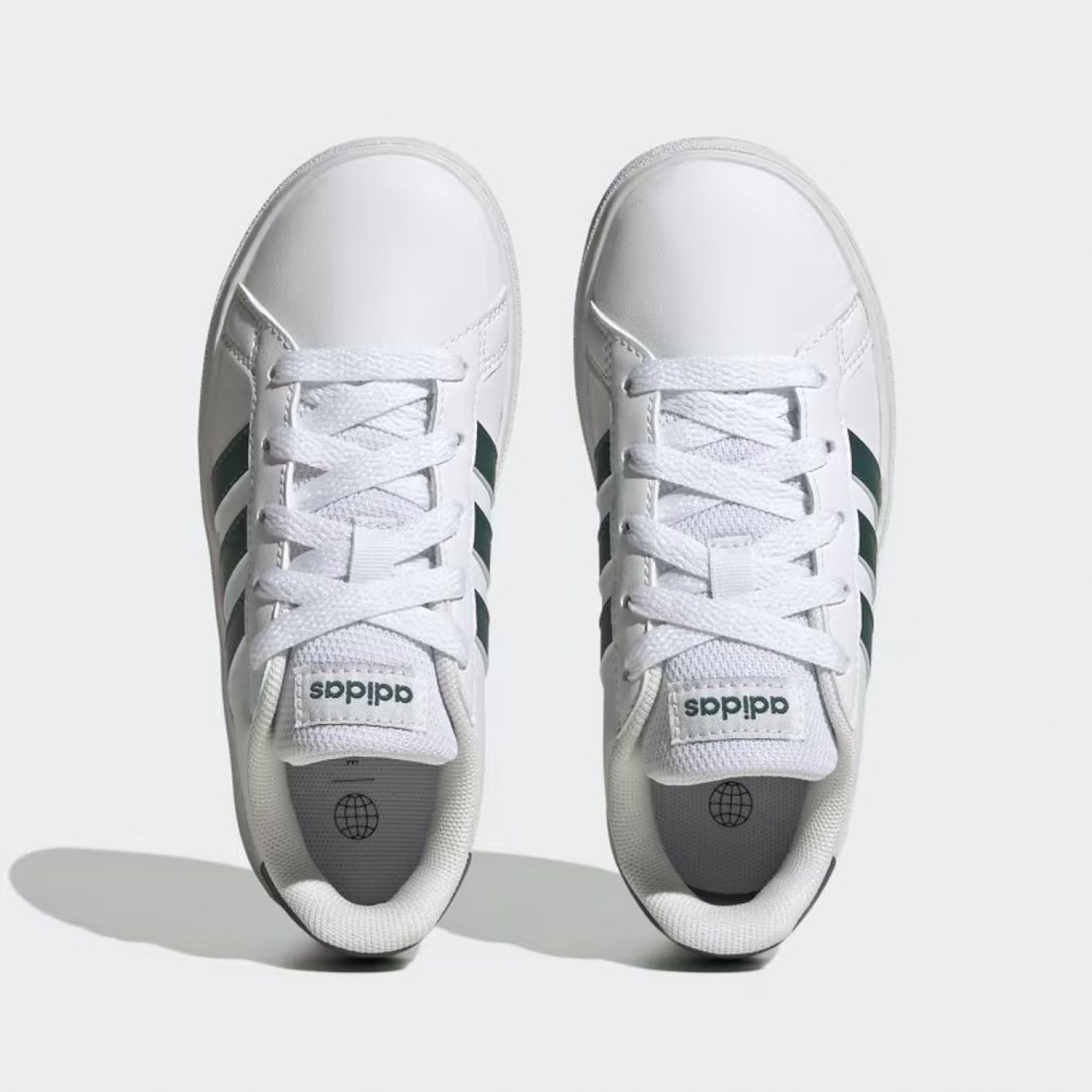 Adidas Grand Court 2.0 Cloud White/Collegiate Green for Children