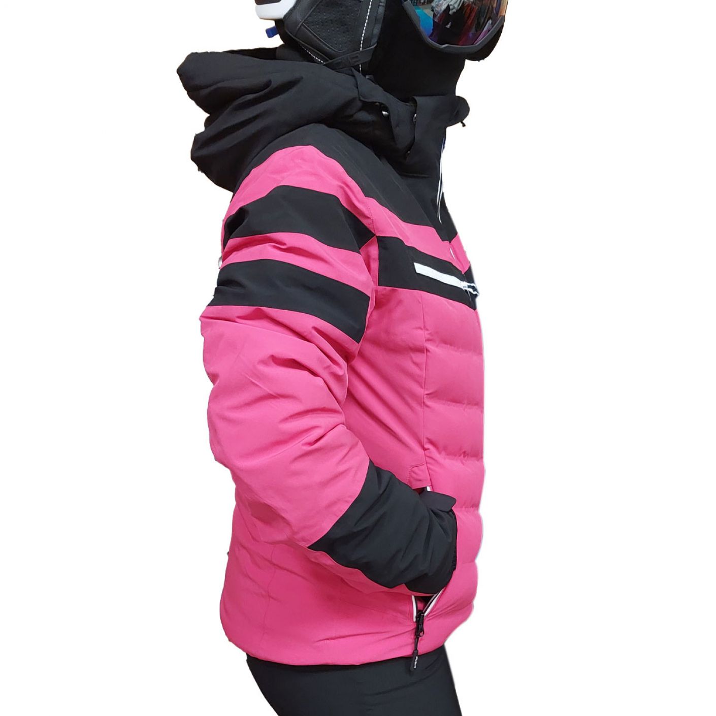 Dubin Women's Crystal Ski Jacket Fuchsia/Black/White