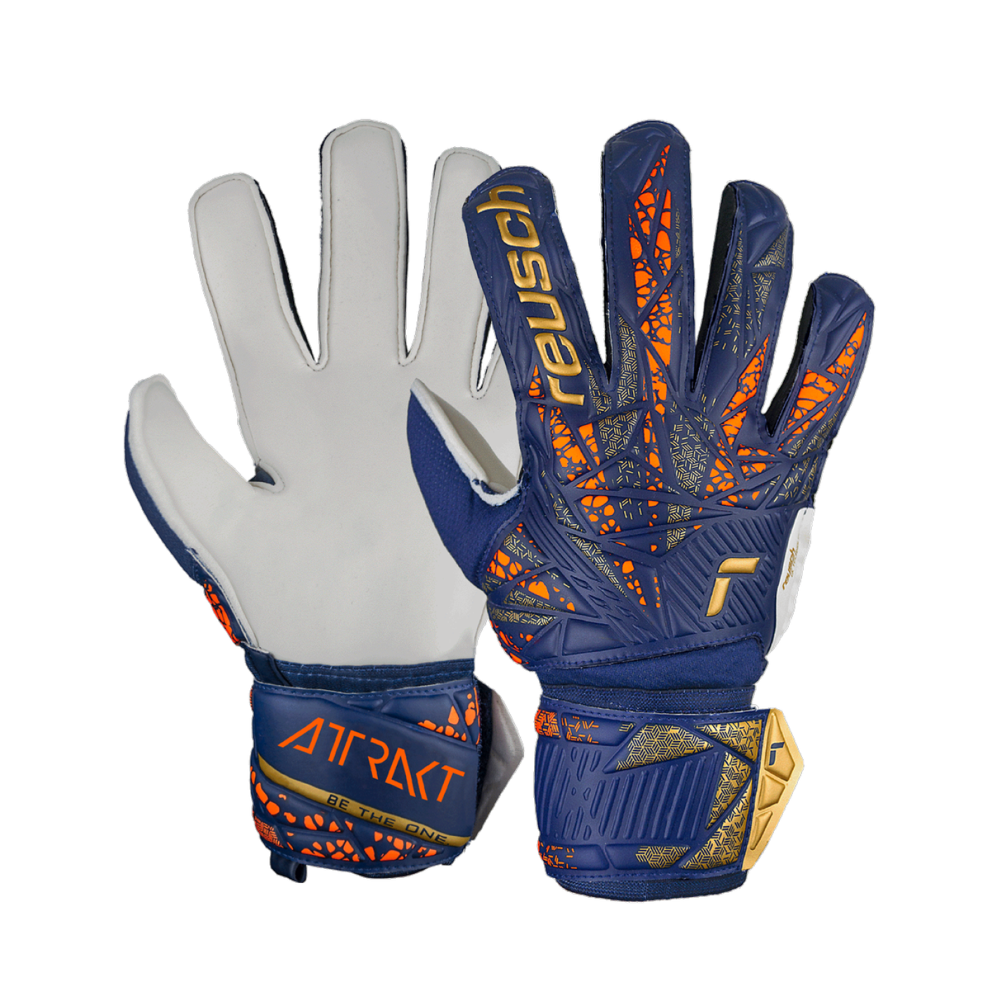 Reusch Gloves Attrackt Solid Premium Blue/Gold for Men