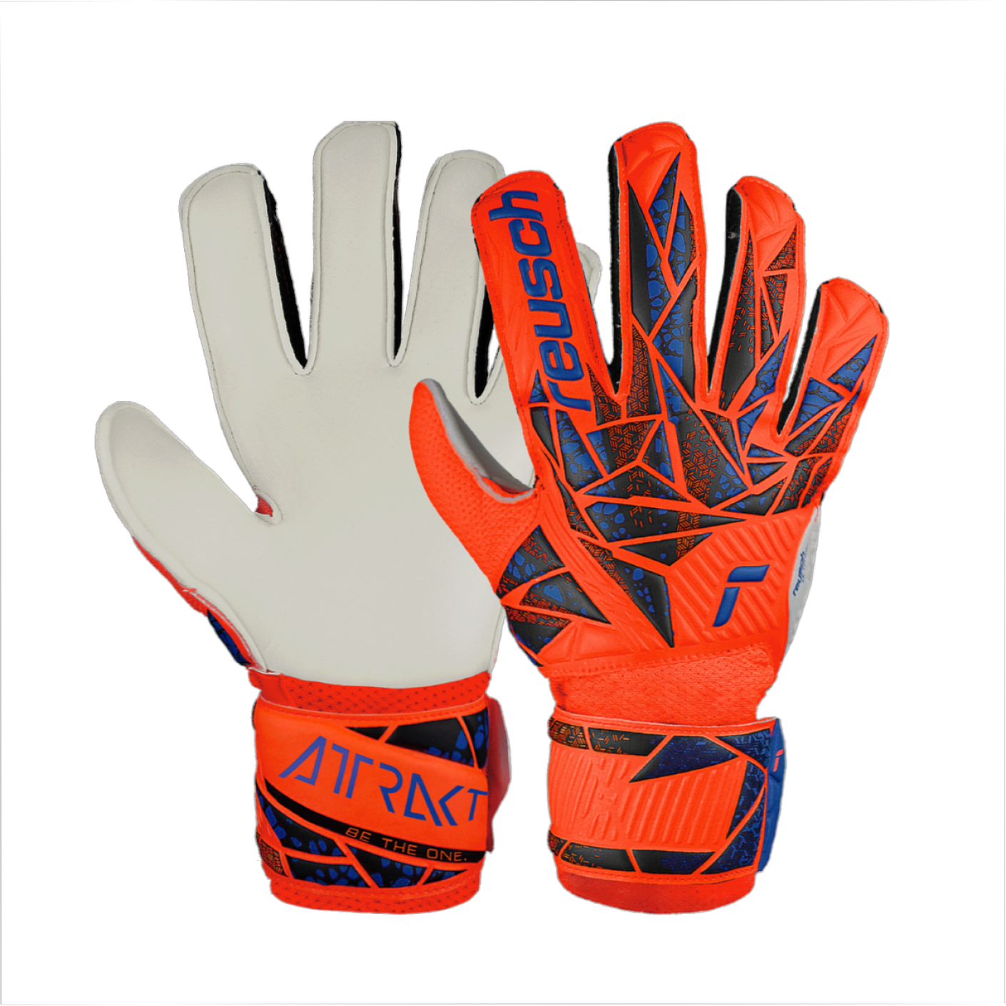 Reusch Gloves Attrakt Solid Junior Hyper Orange/Electric Blue