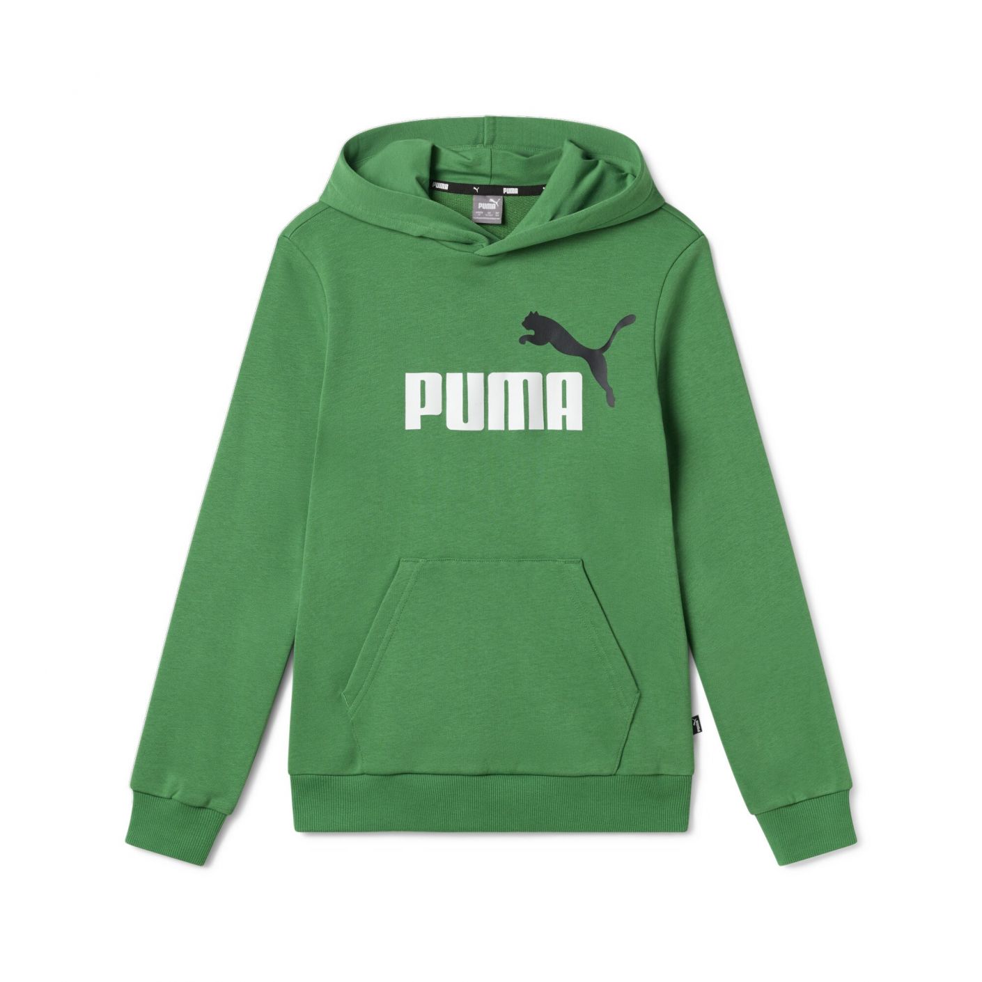 Puma Essential+ 2 Hoodie With Big Logo Archive Green for Kids