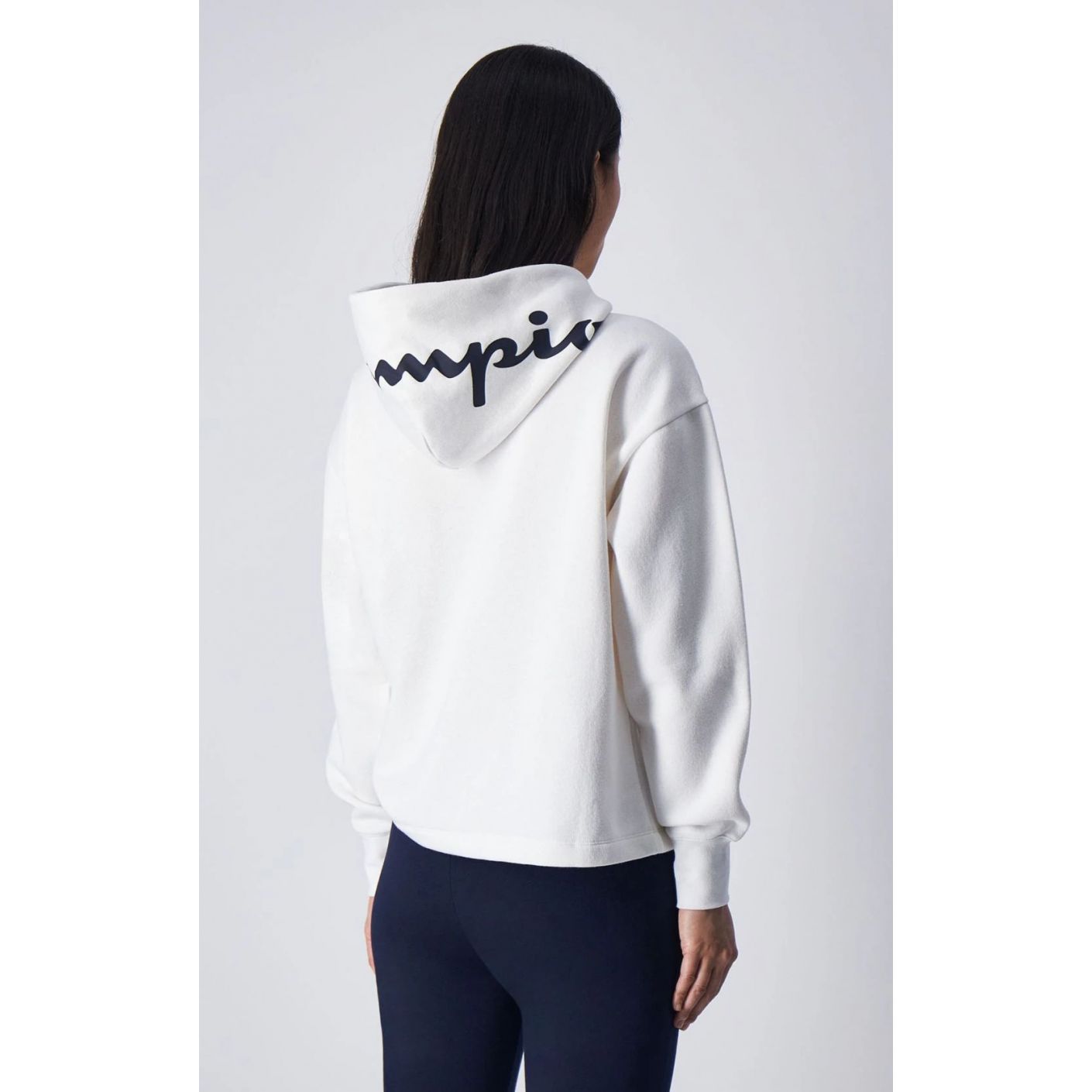 Champion Women's White Embroidered Logo Hoodie