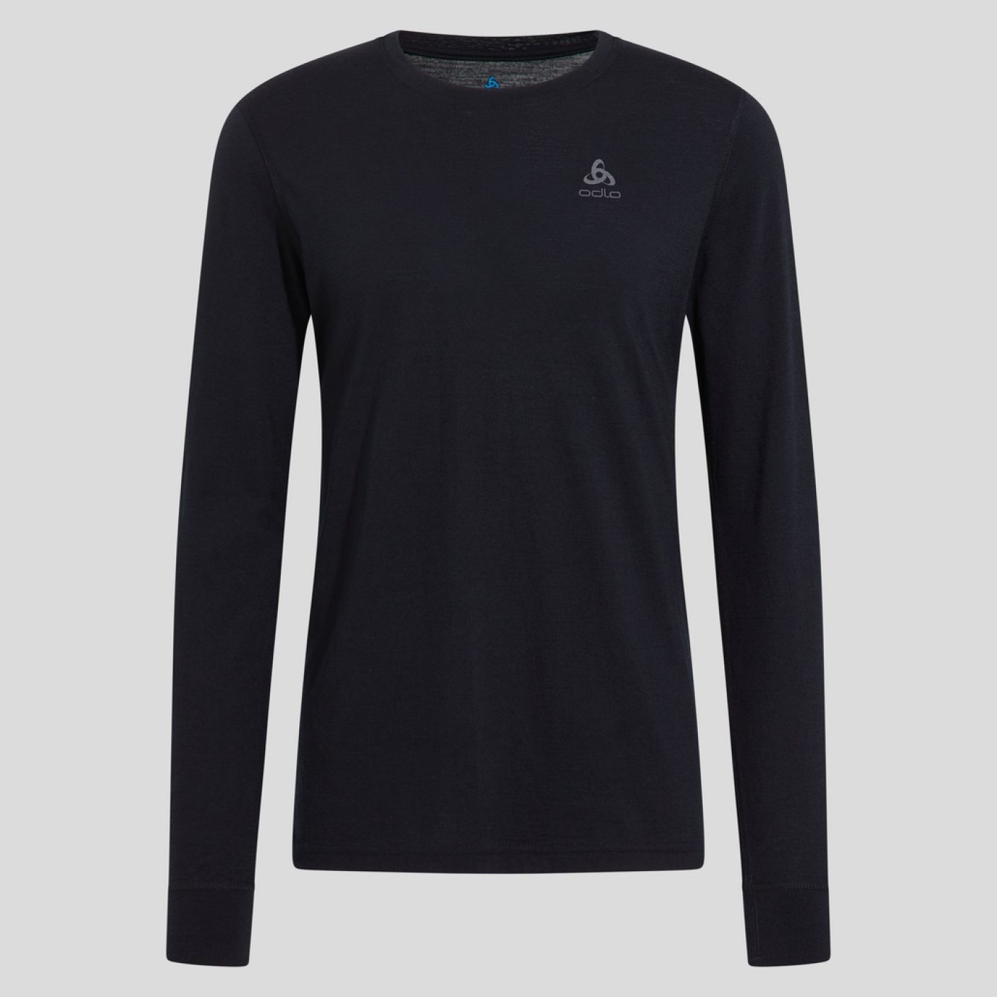 Odlo Maglia girocollo Base Layer Natural Merino 200 Nera da Uomo