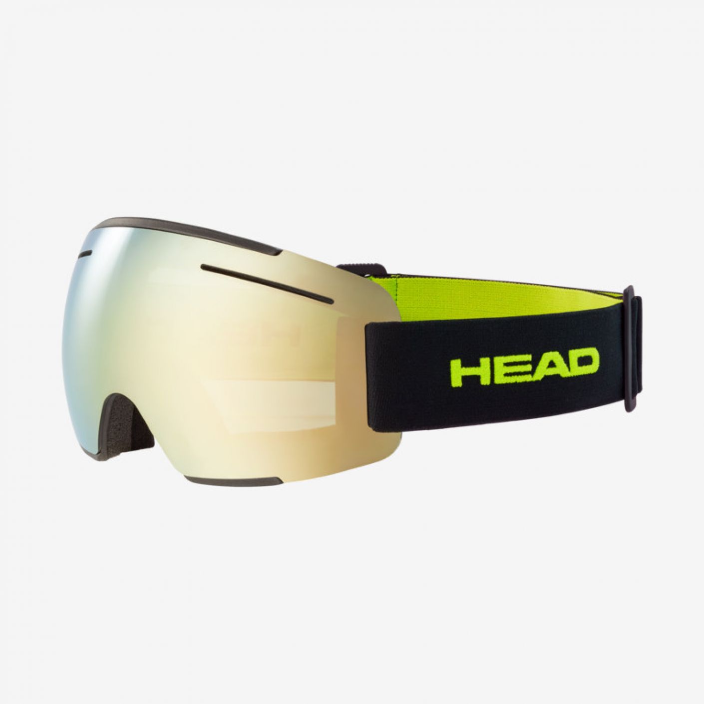 Head F-Lyt Ski Mask Black Band, Lime Lens Cat.3