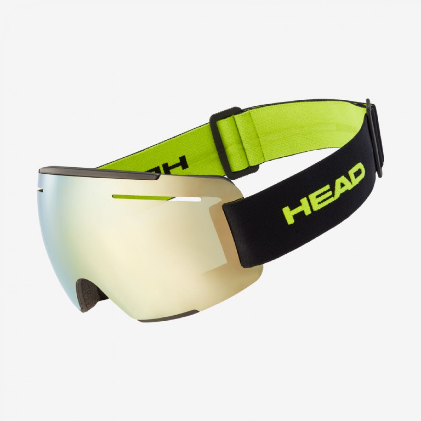 Head F-Lyt Ski Mask Black Band, Lime Lens Cat.3