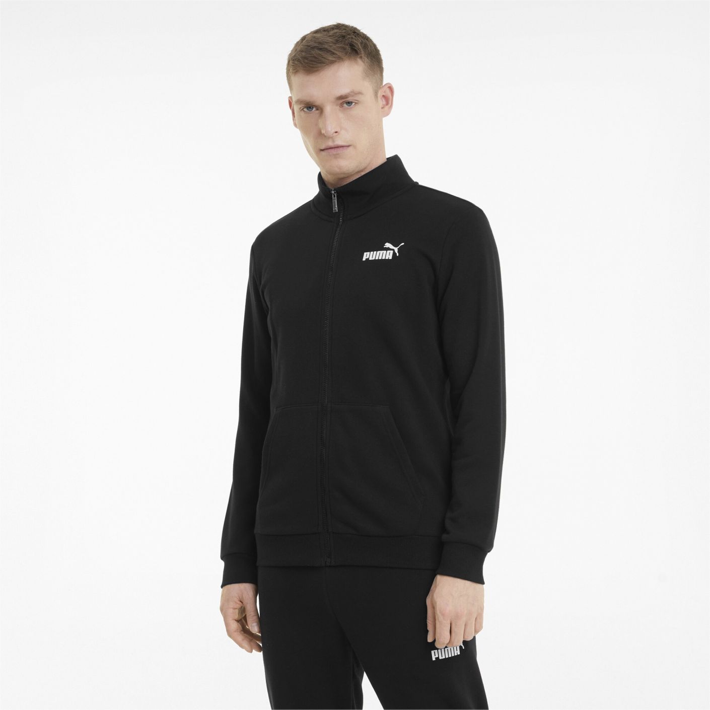 Puma Essential Full Zip Black Men's Sweatshirt