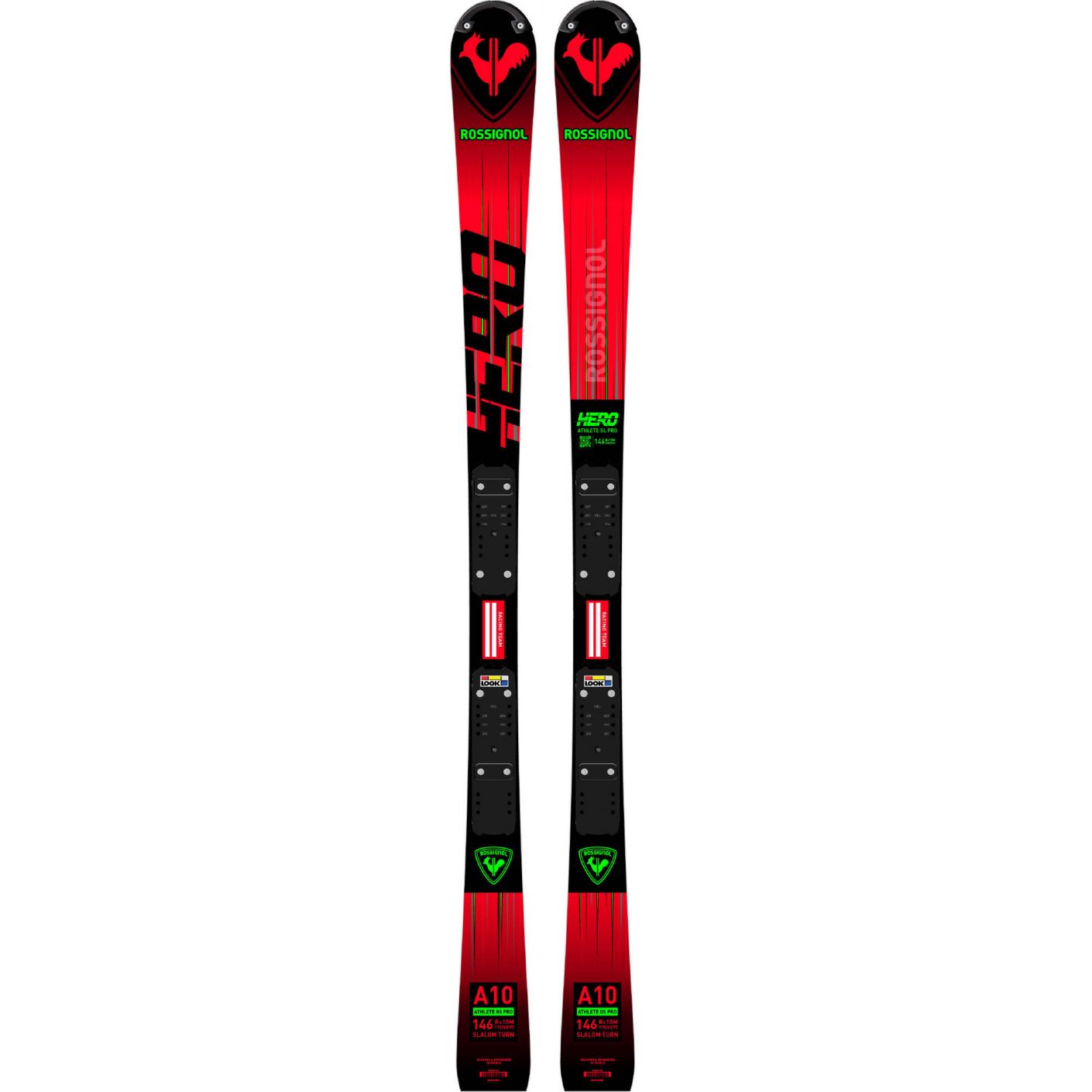 Rossignol Sci Hero SL Pro 128-149 +Attacchi NX 10 GW Black/Hot Red