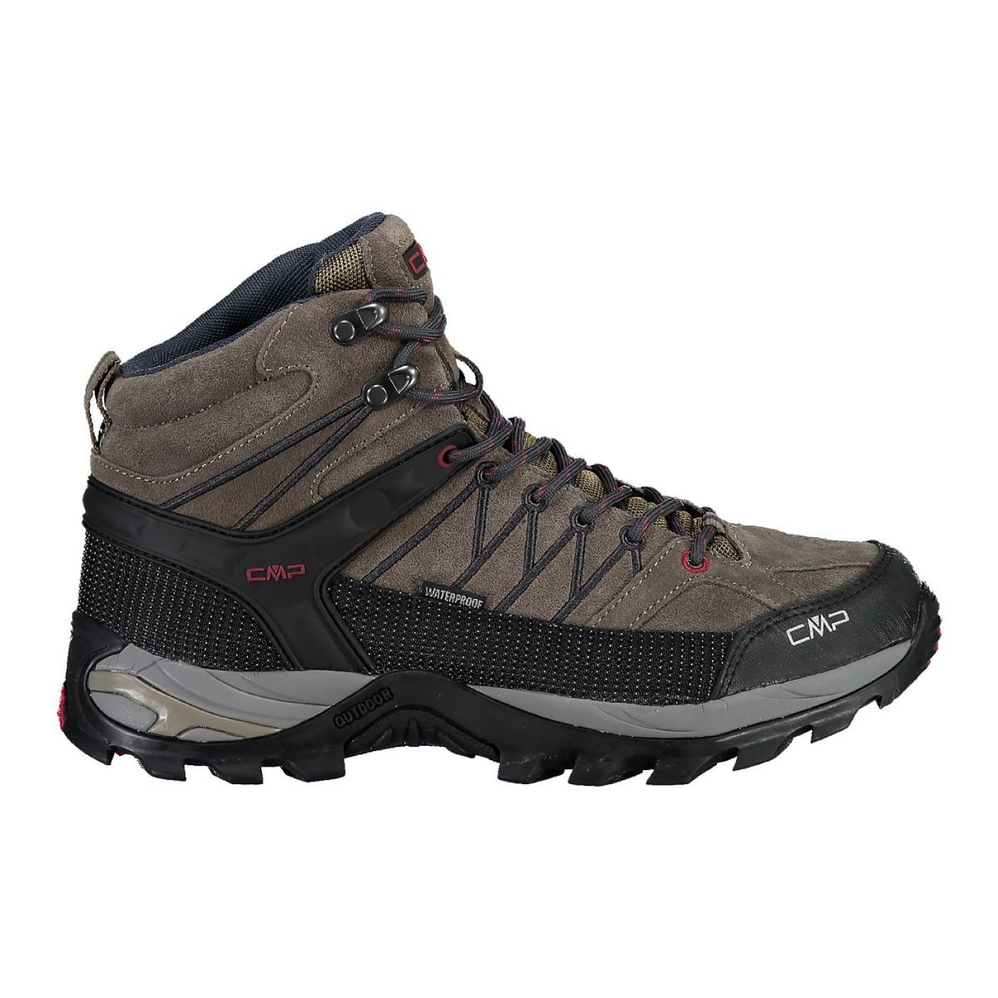 CMP Scarpone Uomo Rigel Mid Waterproof da Uomo Torba Antracite