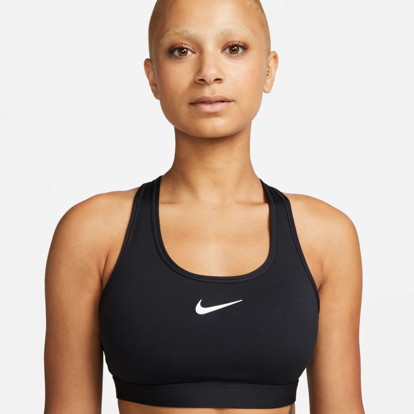 Nike Sports Bra Swoosh Medium Support Black/White